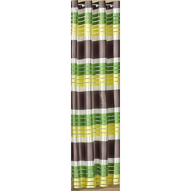 Weckbrodt Vorhang »Lotta«, (1 St.), Ösenschal, Gardine, blickdicht mit  transparenten Organza - Streifen, glänzend online bestellen
