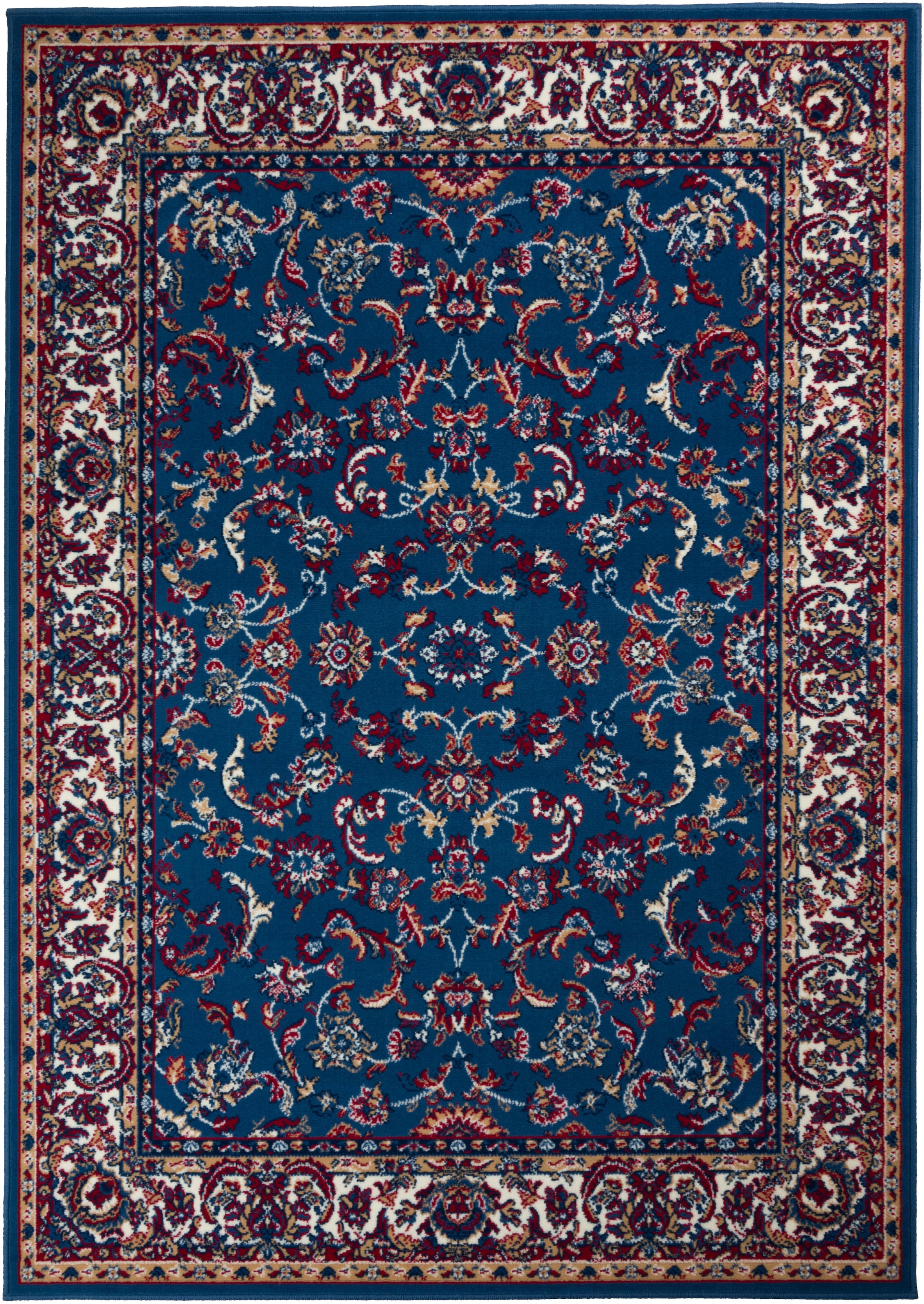 OTTO home Teppich »Ezzo, mit Bordüre, Made in Belgium«, rechteckig, 7 mm Höhe, Orient-Optik, mit Bordüre, Teppich, Kurzflor, Weich, Wohnzimmer