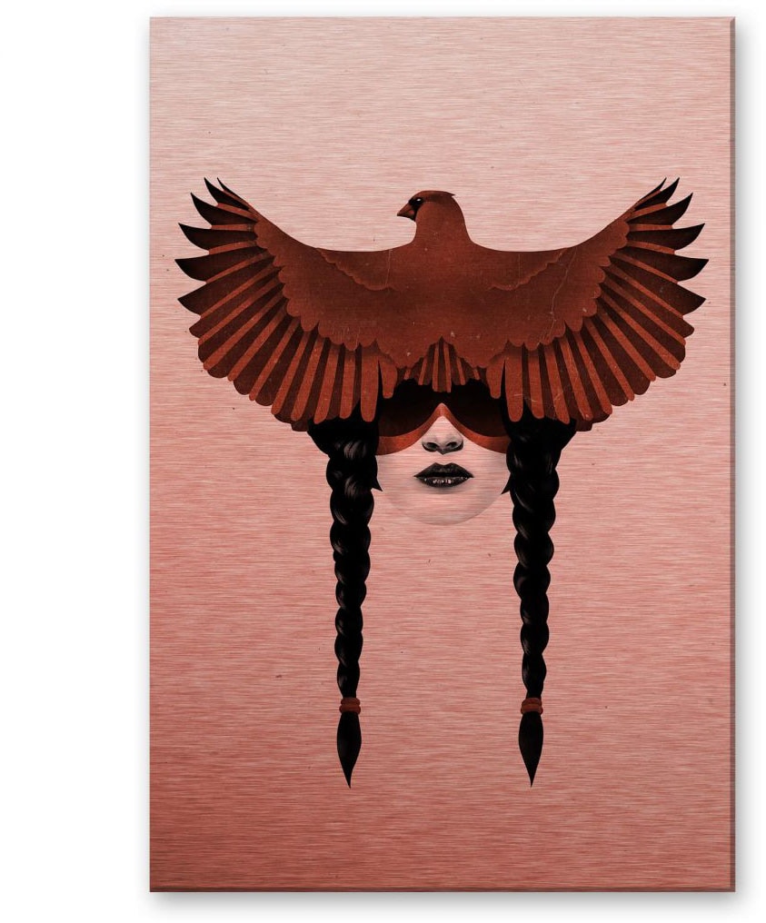 Wall-Art Metallbild »Adler Dark Cardinal Metallschild«, (1 St.), Metallschi günstig online kaufen
