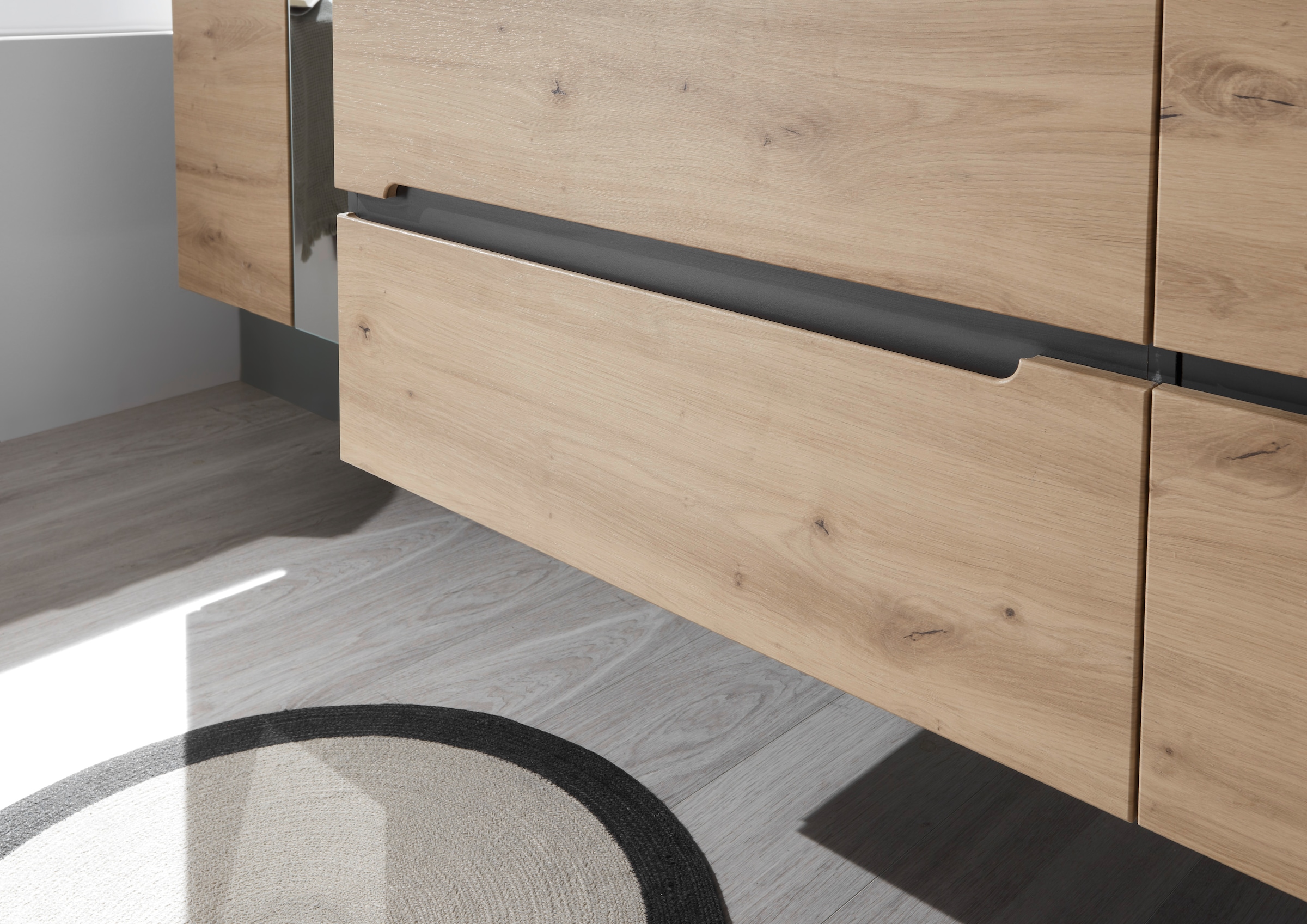 BASIC by Balculina Waschtisch »Memphis, Waschtisch BxHxT 110 x 54 x 53«, Breite 110 cm, mit Waschbecken, Softclose