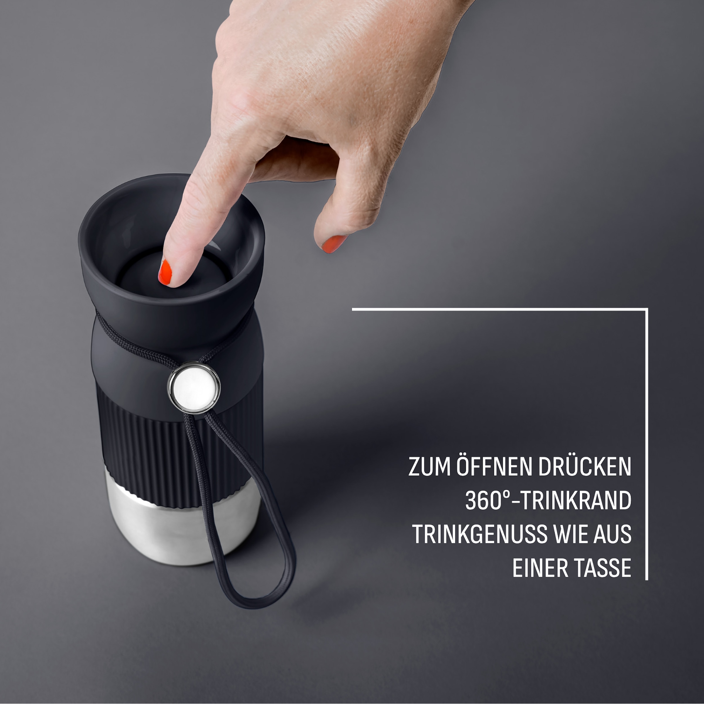 Emsa Thermobecher »beYou Cup« 0,36 Liter, aromatischer Trinkgenuss, 100% dicht, mit Trageband