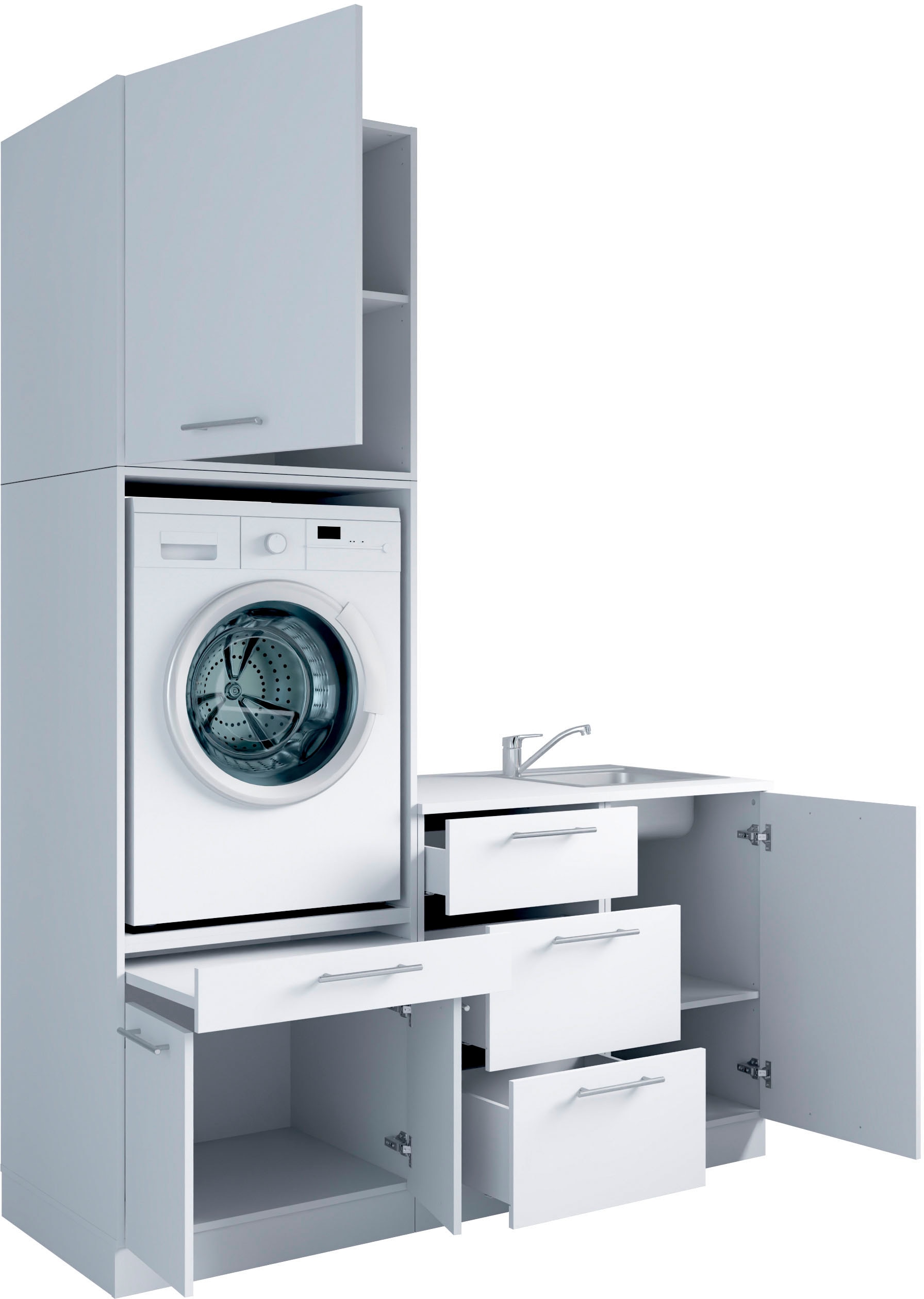 Laundreezy Mehrzweckschrank-Set »Laundreezy, 4-tlg. Mehrzweckschrank-Set B/H/T 168/238/68 cm« 4 Stk. tlg.