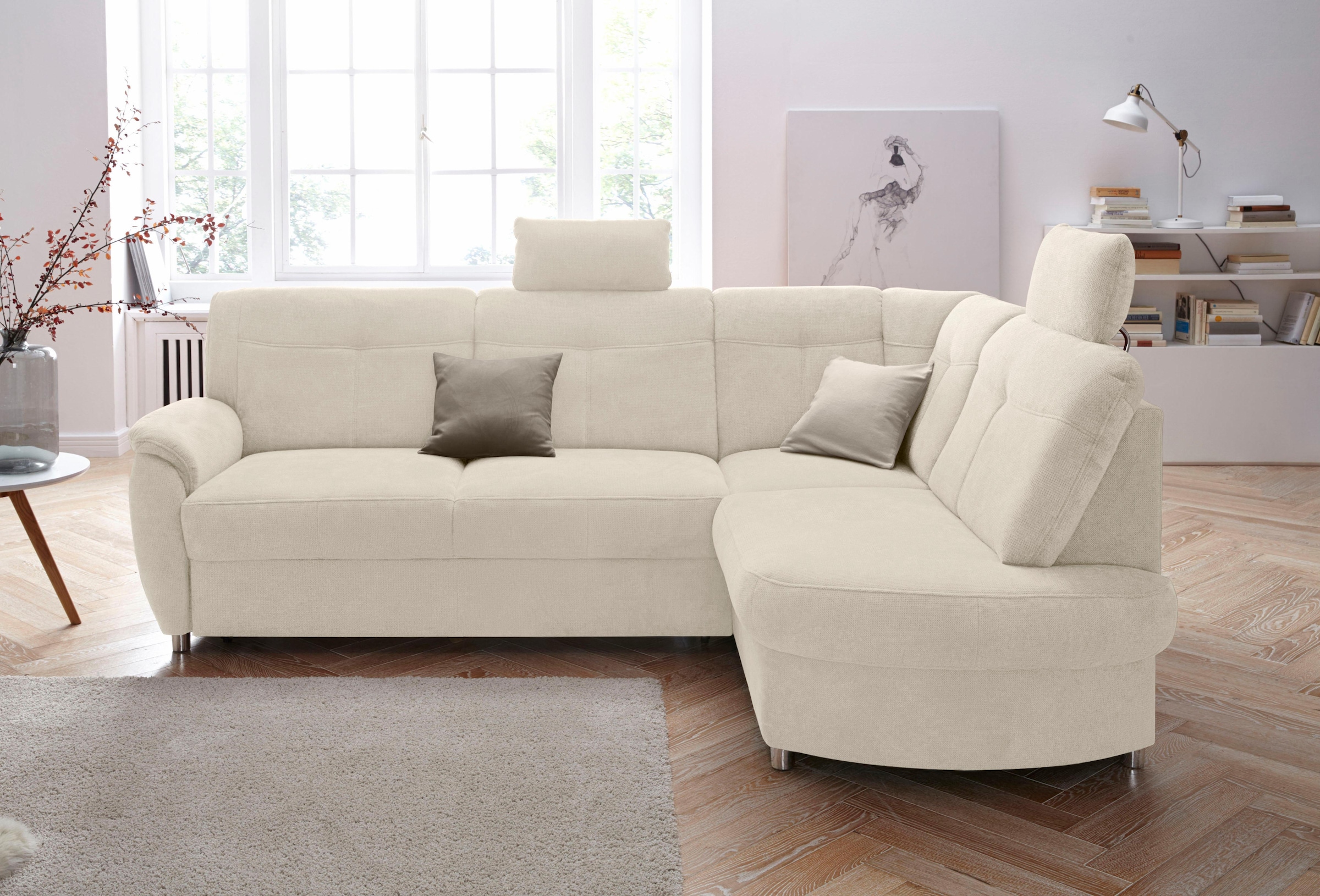 sit&more Ecksofa »Sonoma L-Form«, wahlweise mit Bettfunktion und Bettkasten