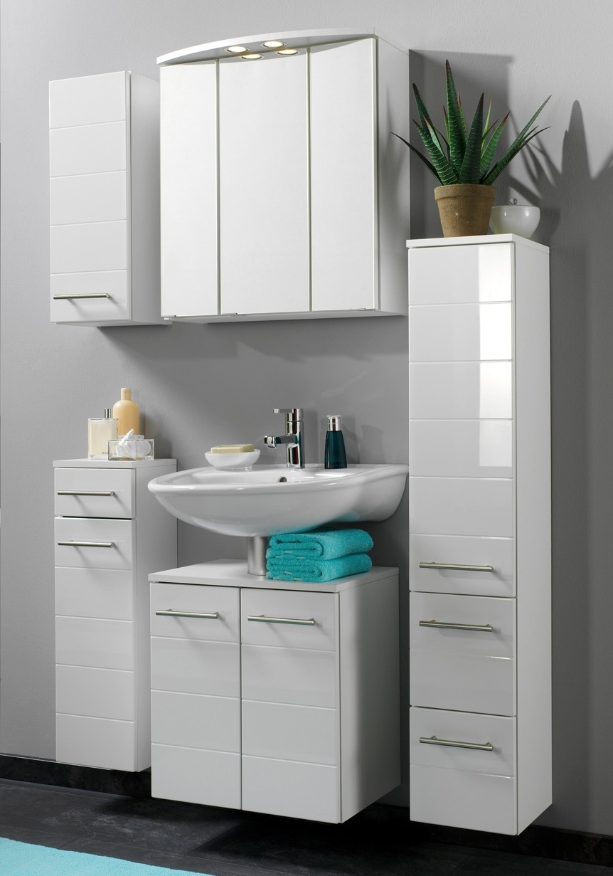 welltime Hängeschrank »Porto«, Breite 25 cm, mit hochglänzenden Fronten