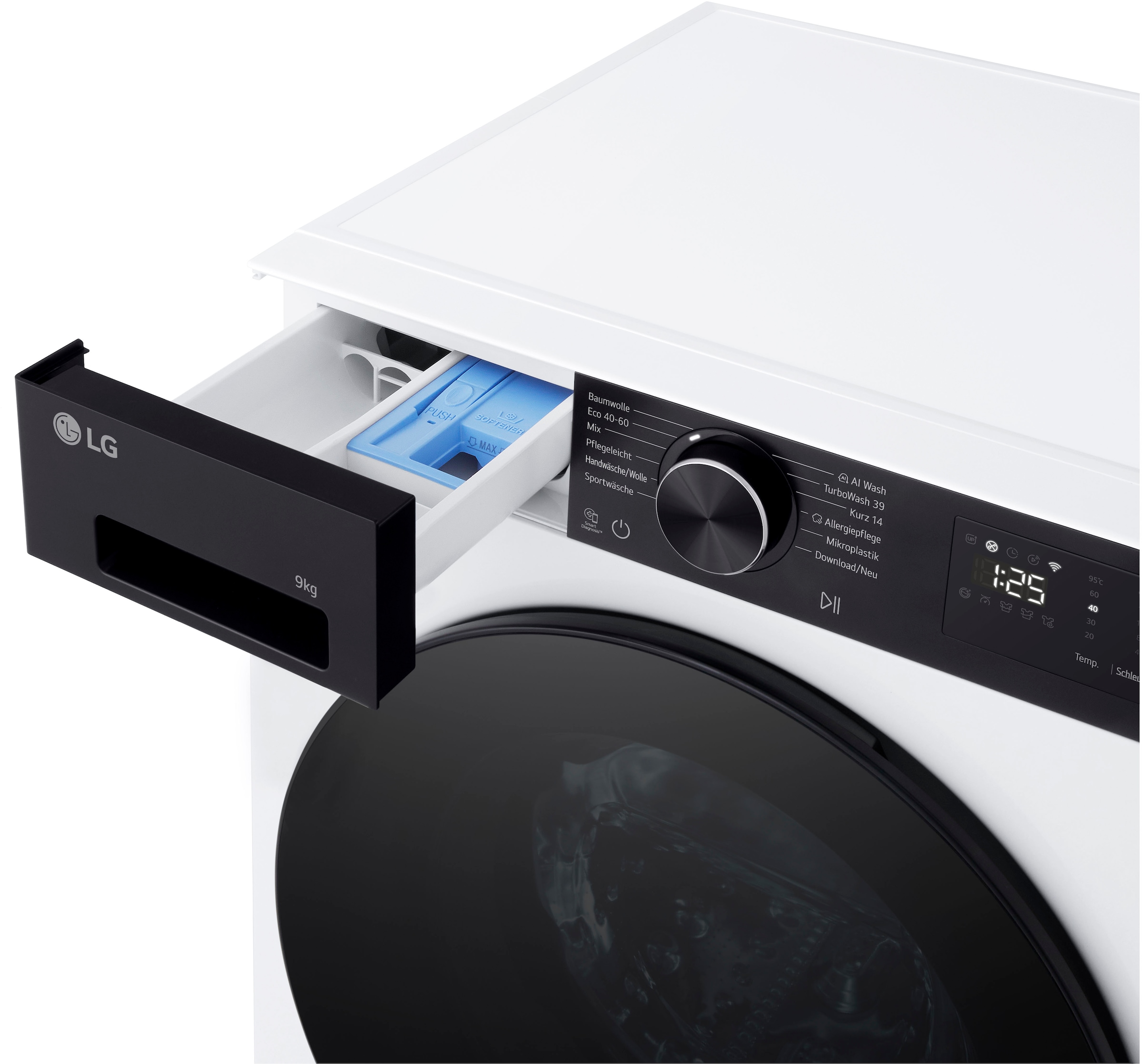 LG Waschmaschine Serie X7 »F4WX709YP« 9 kg 1400 U/min AI Wash, ThinQ App inkl. Programm-Download, 14-Minuten-Kurzprogramm