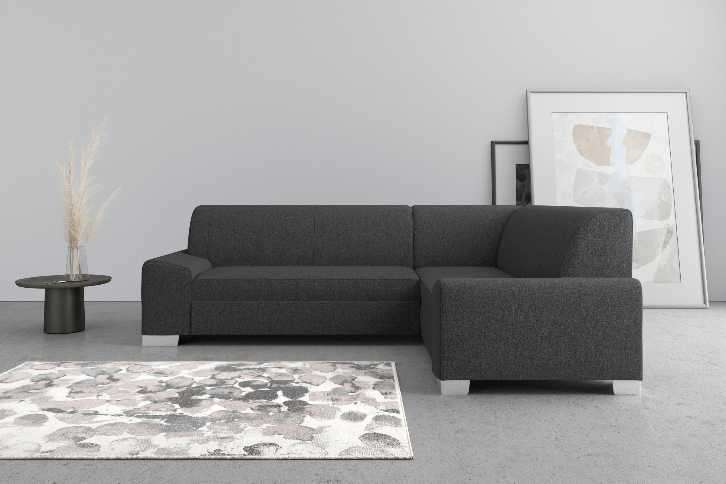 DOMO collection Ecksofa »Anzio in kubischer Formensprache, flache Armlehnen günstig online kaufen