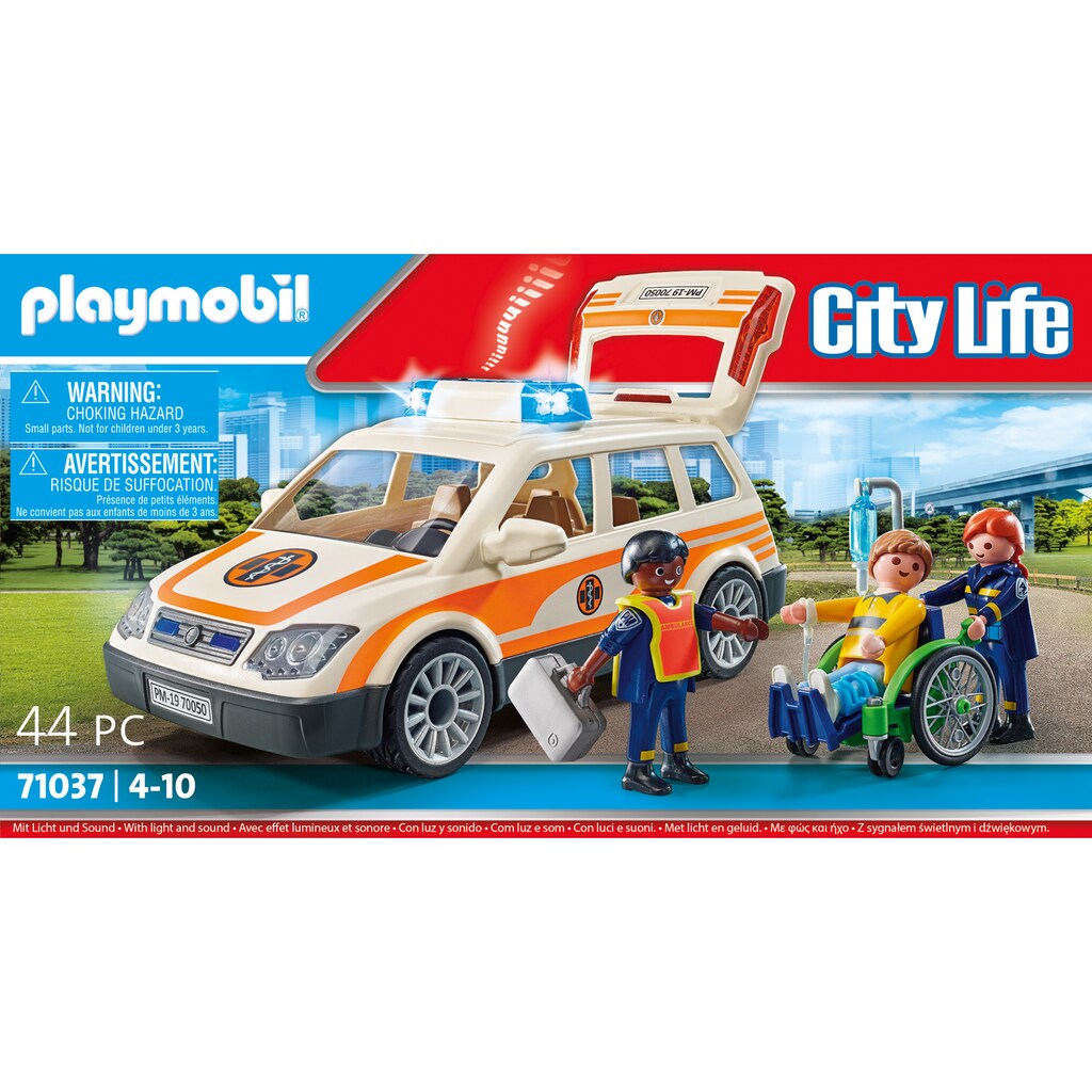 Playmobil® Konstruktions-Spielset »Notarzt-PKW (71037), City Life«, (44 St.), mit Licht und Sound; Made in Germany