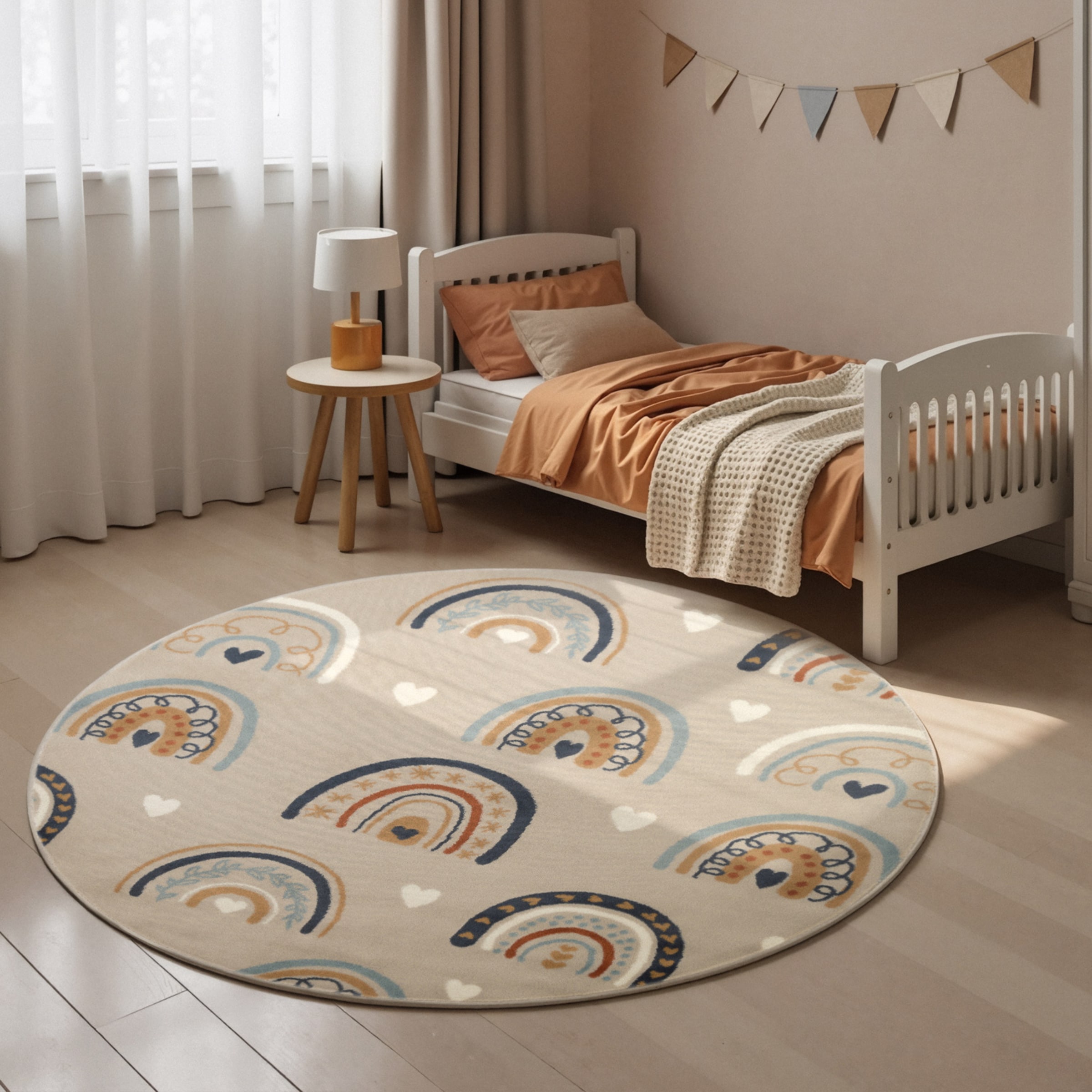 HANSE Home Kinderteppich »Bowie« rund 10 mm Höhe Pflegeleicht, Weich, Kinderzimmer, Spielteppich, Spielunterlage