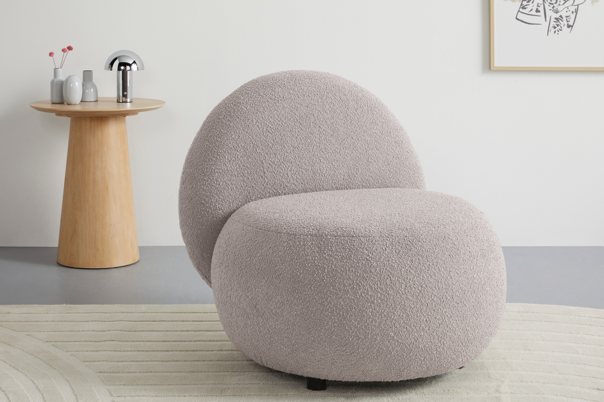 s.Oliver Sessel »Bennid, moderner Designsessel mit Lederriemen, softes Desi günstig online kaufen