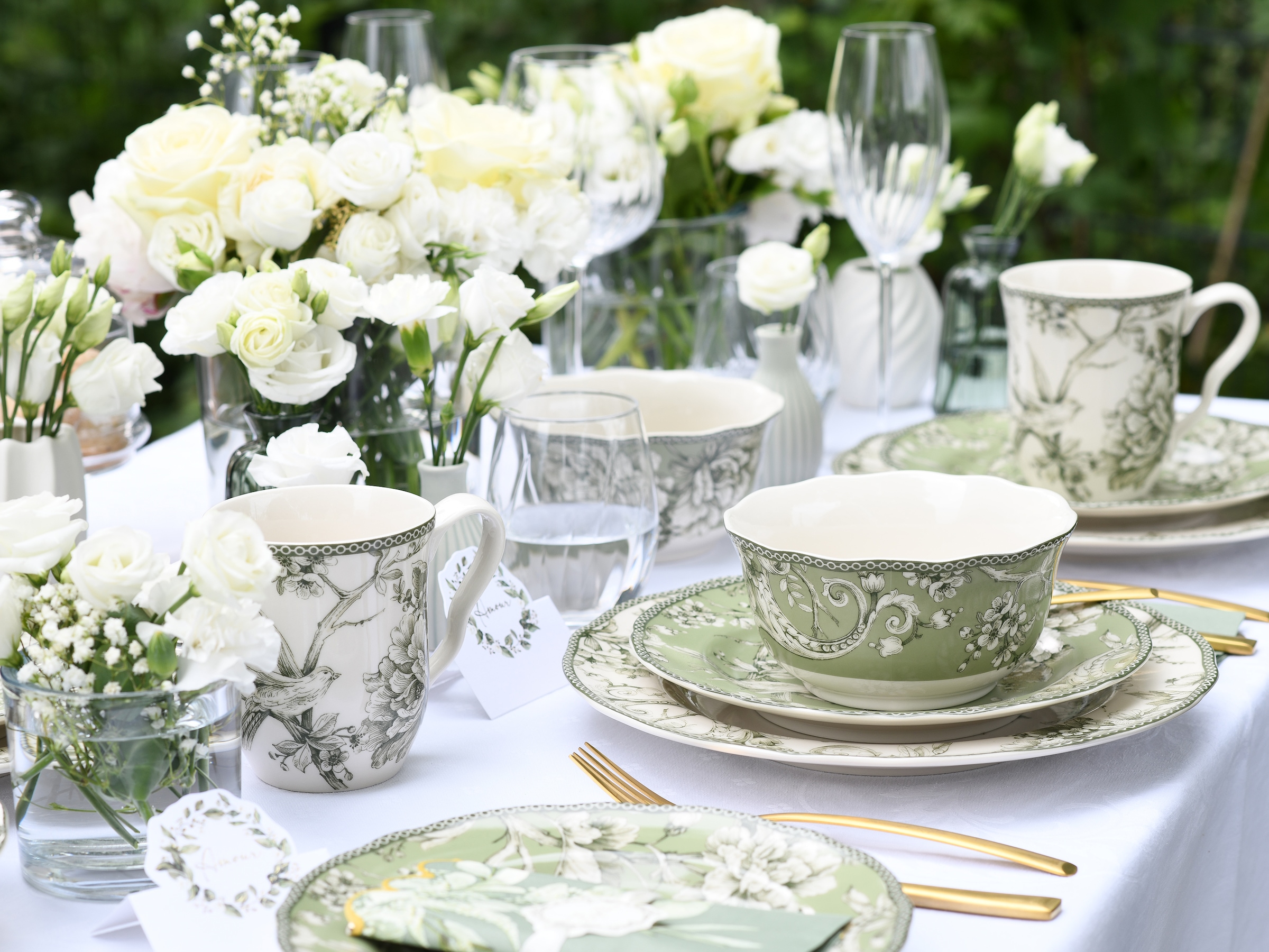 CreaTable Kombiservice »Adelaide, Service 20-tlg.« Nostalgischer Vintage Dekor, Elegante Form