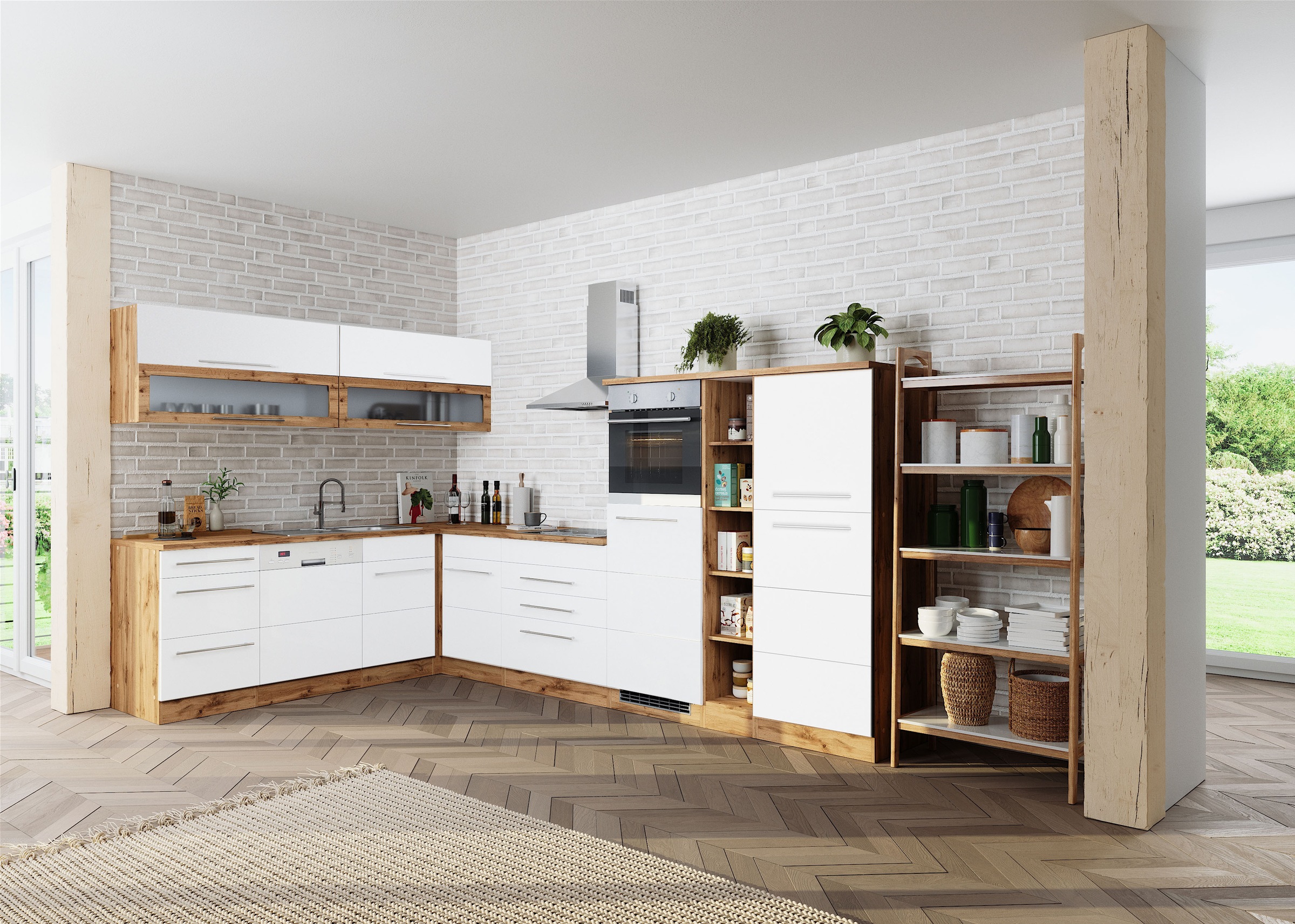 KOCHSTATION Winkelküche "KS-Wien" Stellbreite 220 x 340 cm, wahlweise mit E günstig online kaufen