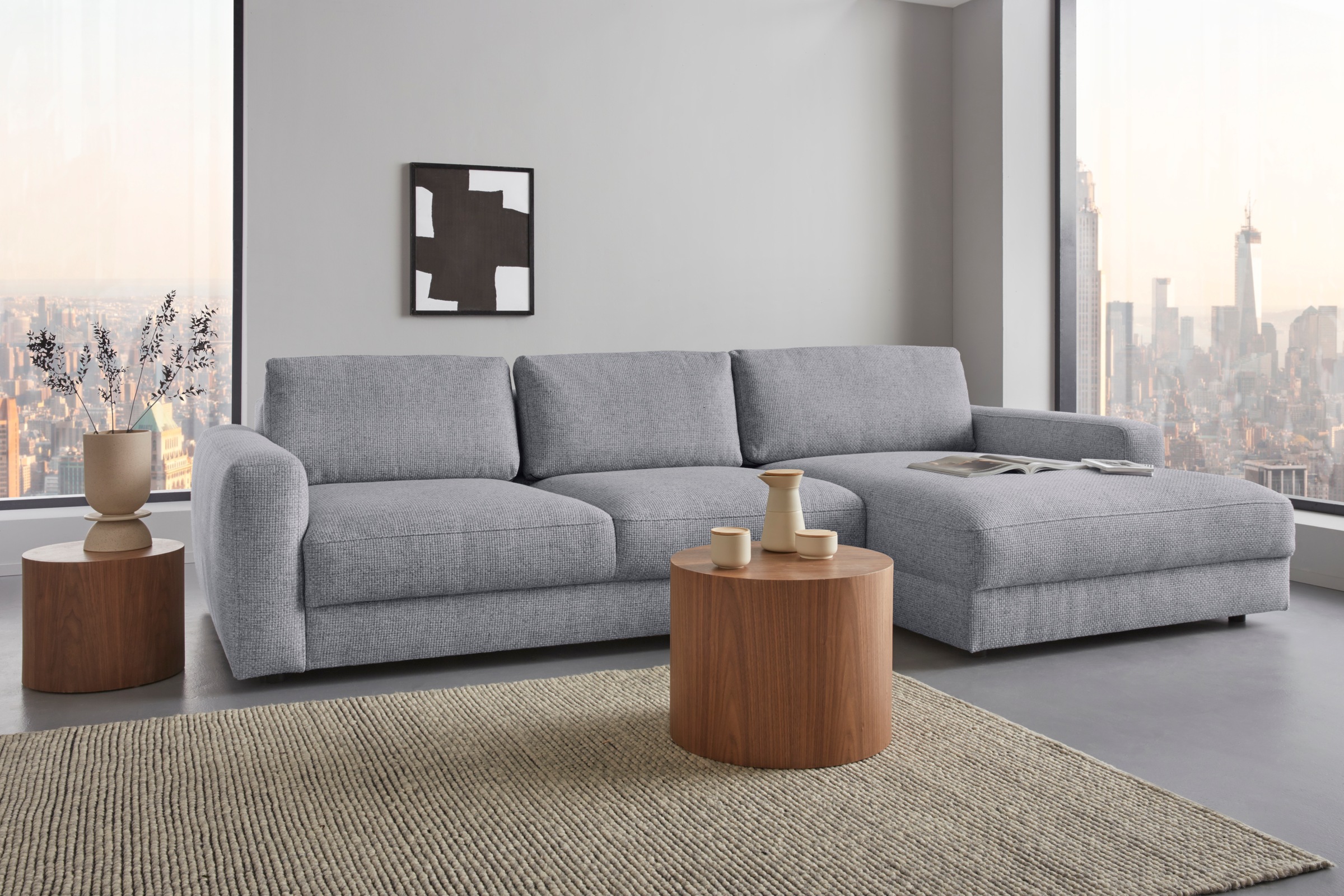 Home affaire Ecksofa »Bloomfield, elegant, viel Platz, Mega Couch, Breite 3 günstig online kaufen