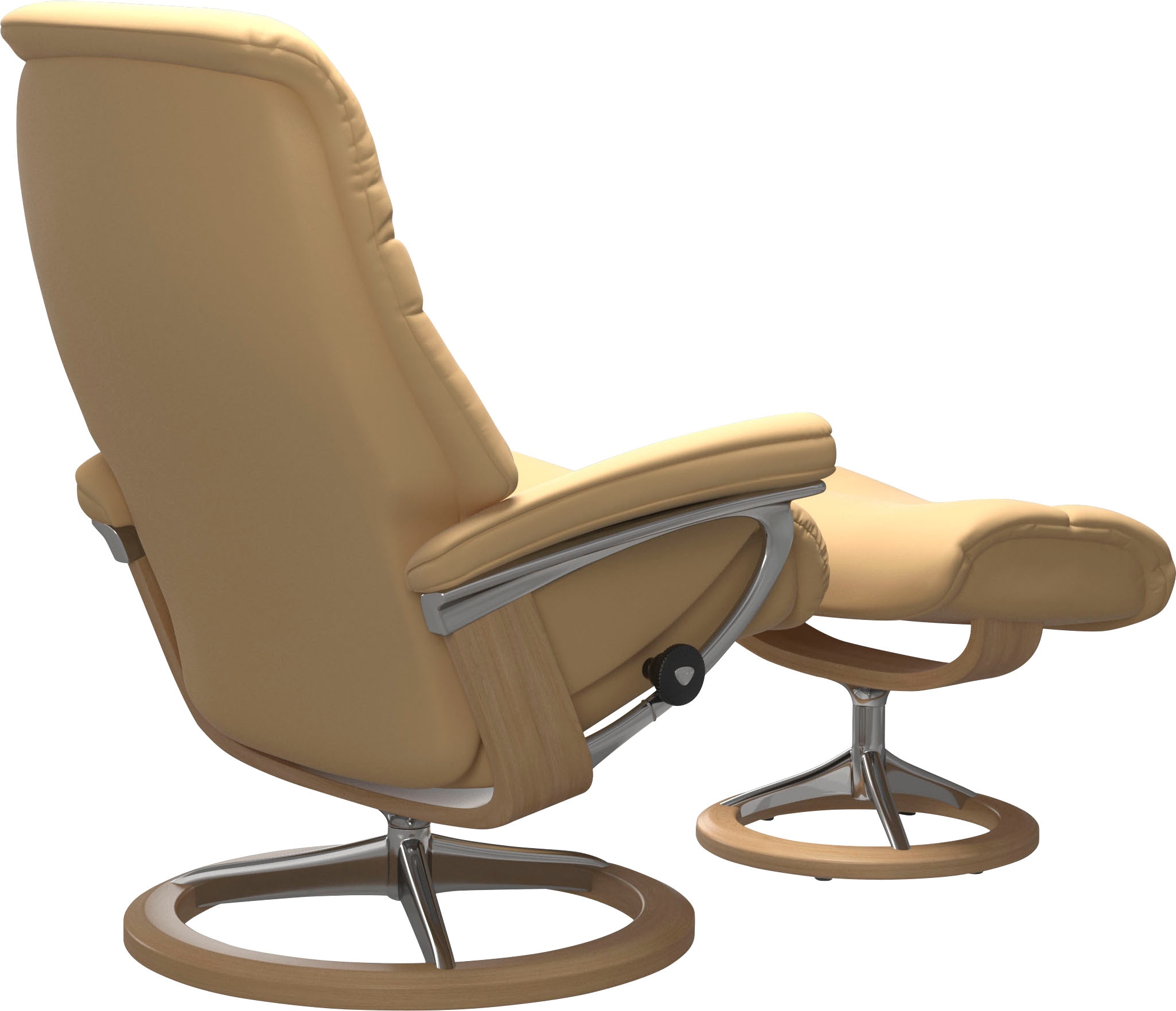 Stressless® Relaxsessel »Sunrise«, (Set, Relaxsessel mit Hocker), mit Signature Base, Größe S, Gestell Eiche