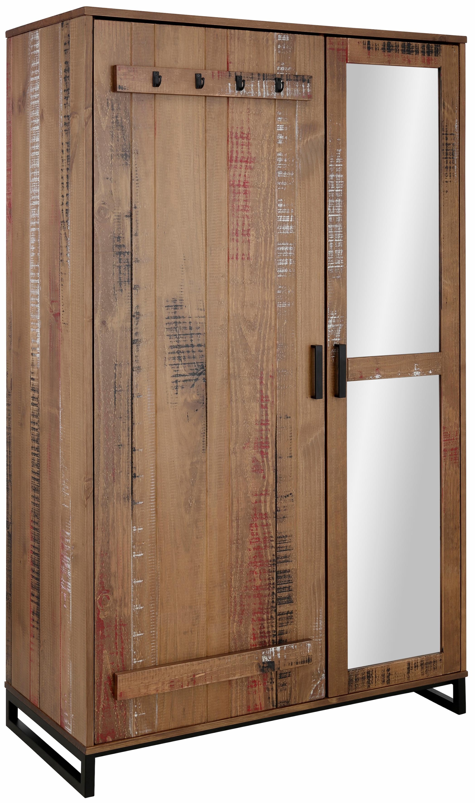 Home affaire Garderobenschrank »Santos«, mit besonderen Türfronten und  Spiegel, viel Stauraum, Höhe 180 cm online kaufen