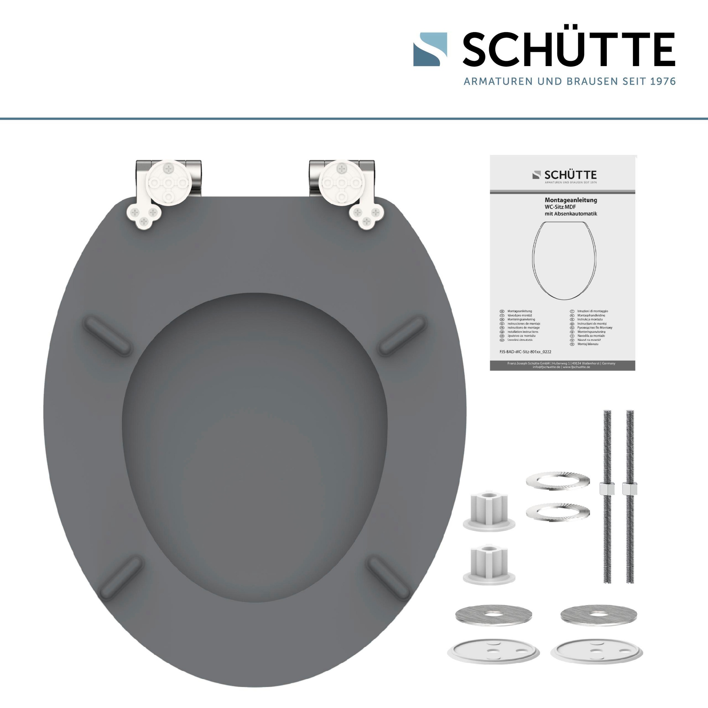 Schütte WC-Sitz »SPIRIT GREY«, Toilettendeckel, mit Absenkautomatik