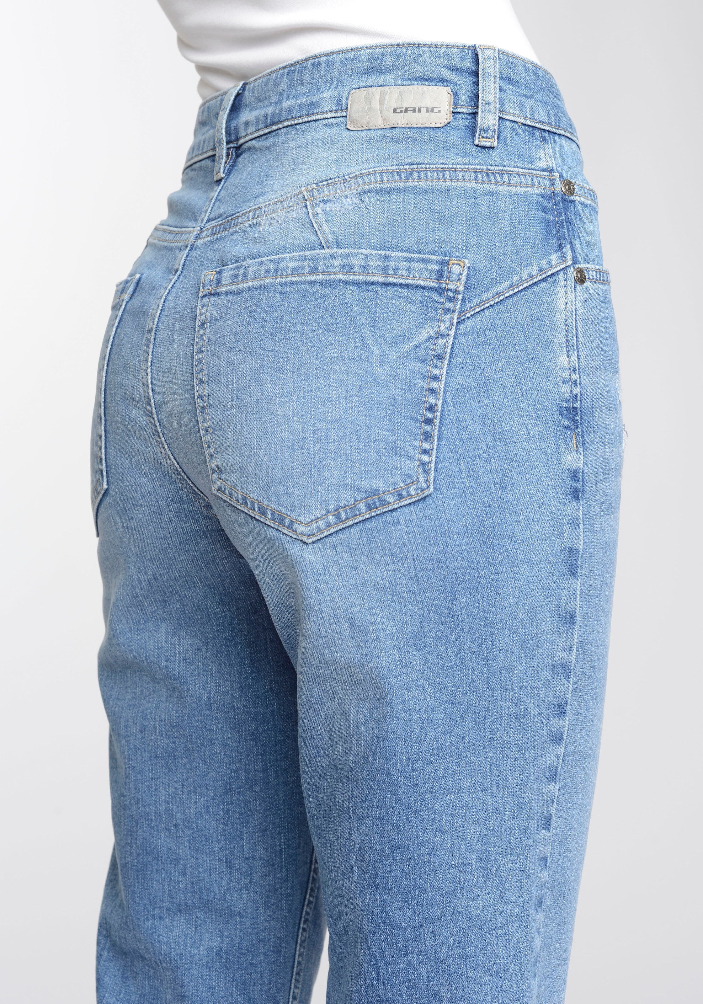 GANG Mom-Jeans »94ORA«, 2-Knopf-Verschluss mit online Beinlänge kaufen verkürzter