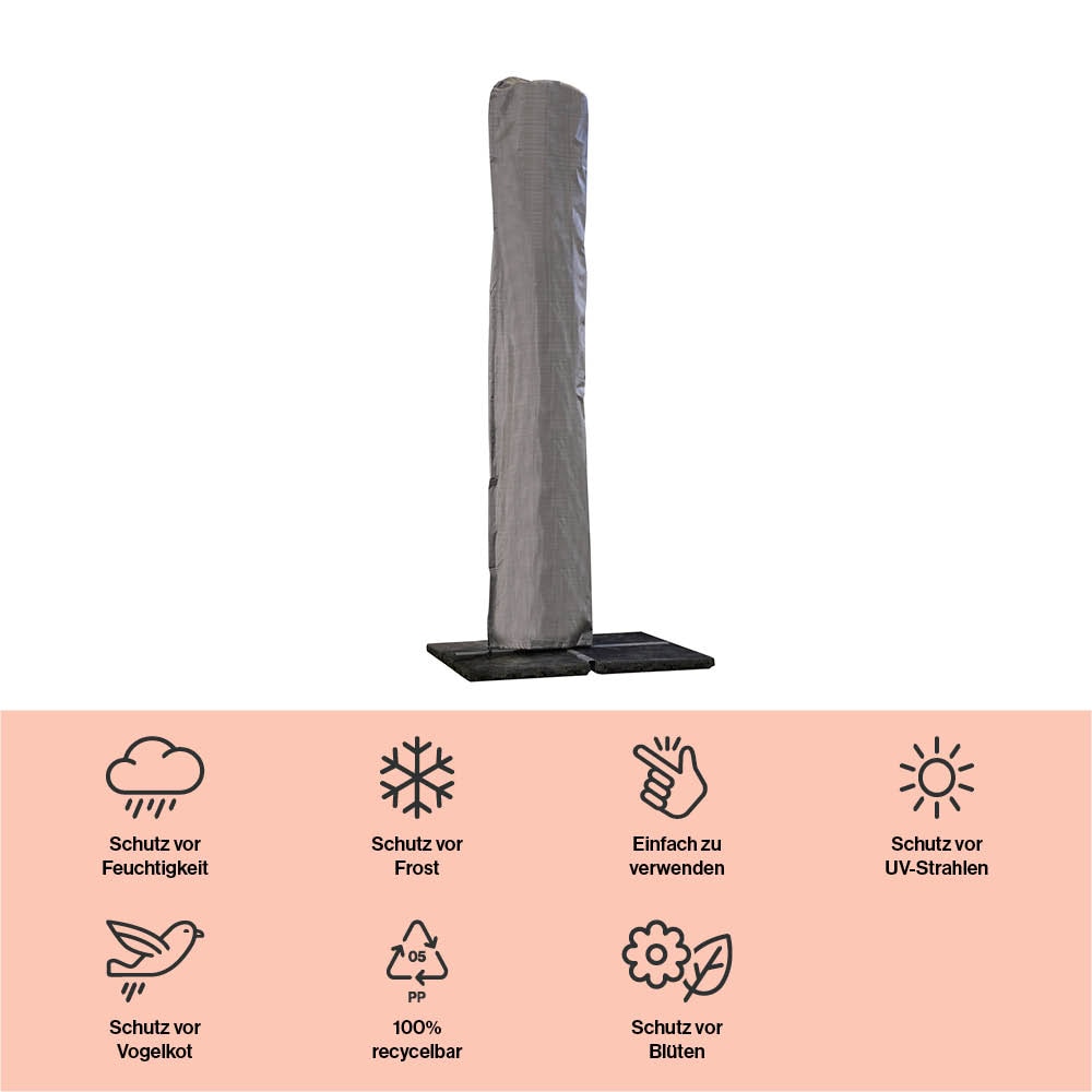 winza outdoor covers Sonnenschirm-Schutzhülle, geeignet für Schirme bis ø 450 cm, Maße 250 x 64 cm