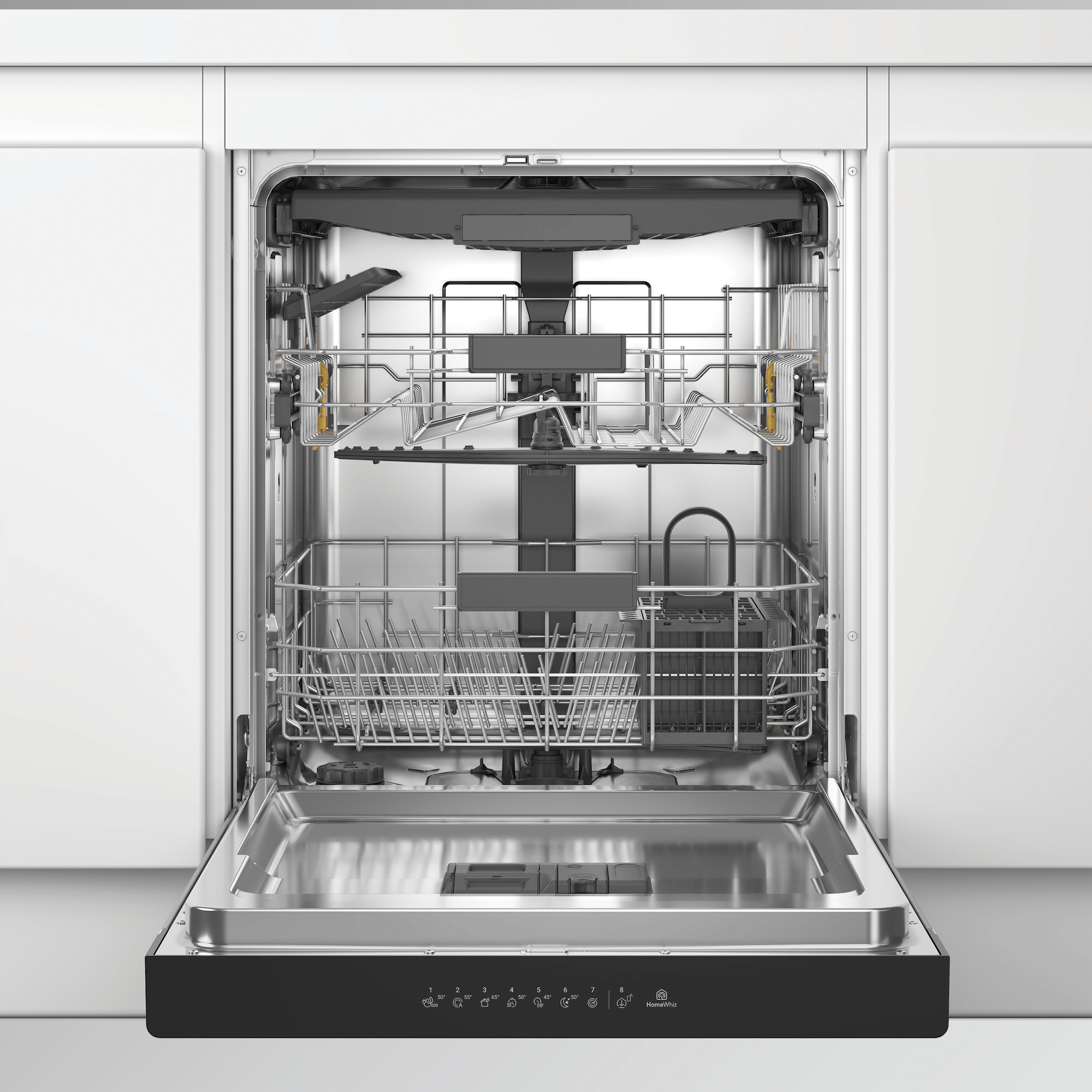 BAUKNECHT Unterbaugeschirrspüler »OBUC Ecosilent2 7540« 8,9 l 14 tlg. Maßgedecke ActiveDry – automatische Türöffnung für bessere Trocknungsergebnisse