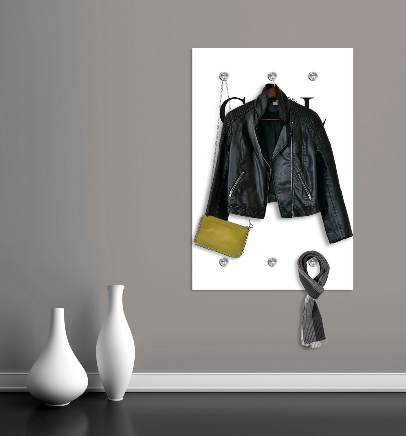 queence Garderobenleiste »COOL«, mit 6 Haken, 80 x 120 cm günstig online kaufen
