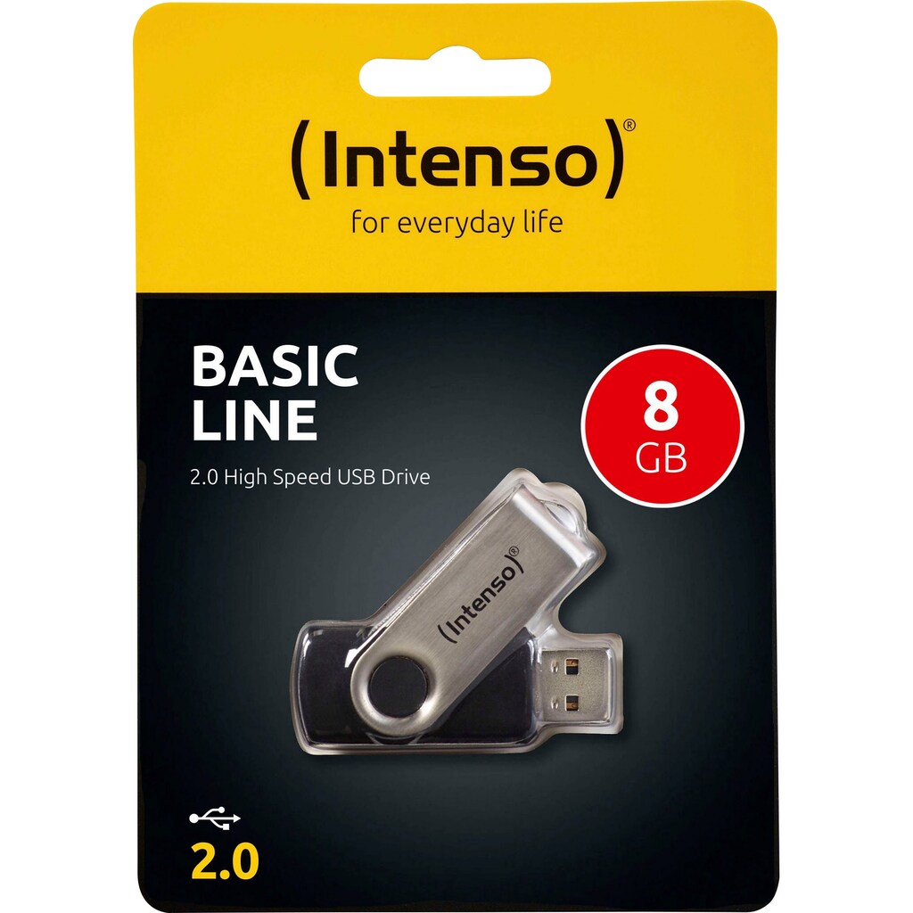 Intenso USB-Stick »Basic Line«, (USB 2.0 Lesegeschwindigkeit 28 MB/s)