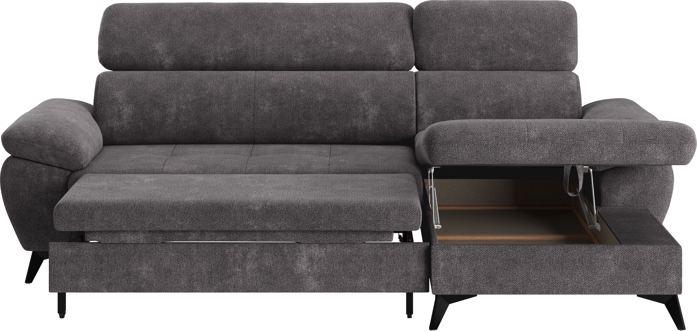COTTA Ecksofa »Hudson L-Form«, mit Kopfteilverstellung, wahlweise mit Bettfunktion & Bettkasten