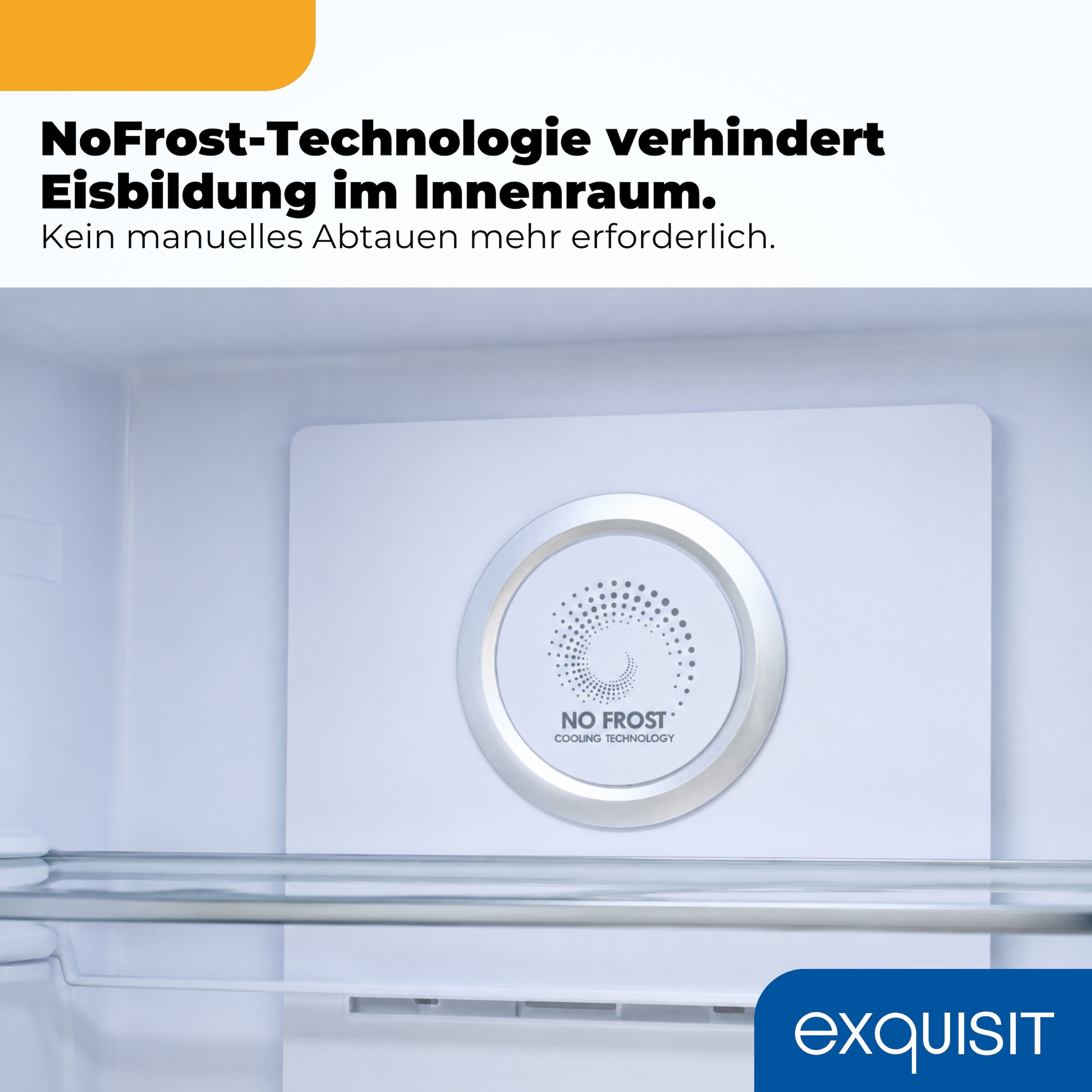 exquisit Gefrierschrank NoFrost »GS295-NF-H-040C weiss« 185 cm hoch 60 cm breit Viel Platz, starke Gefrierleistung & No Frost für eisfreies Gefrieren