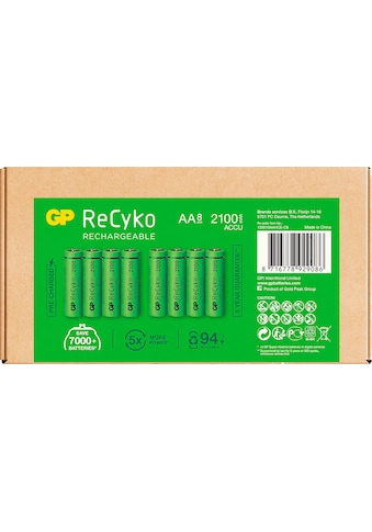 GP Batteries Akku »8er Box AA Akku NiMH 2100 mAh ReCyko 1,2V«, Mignon, 2100 mAh kaufen