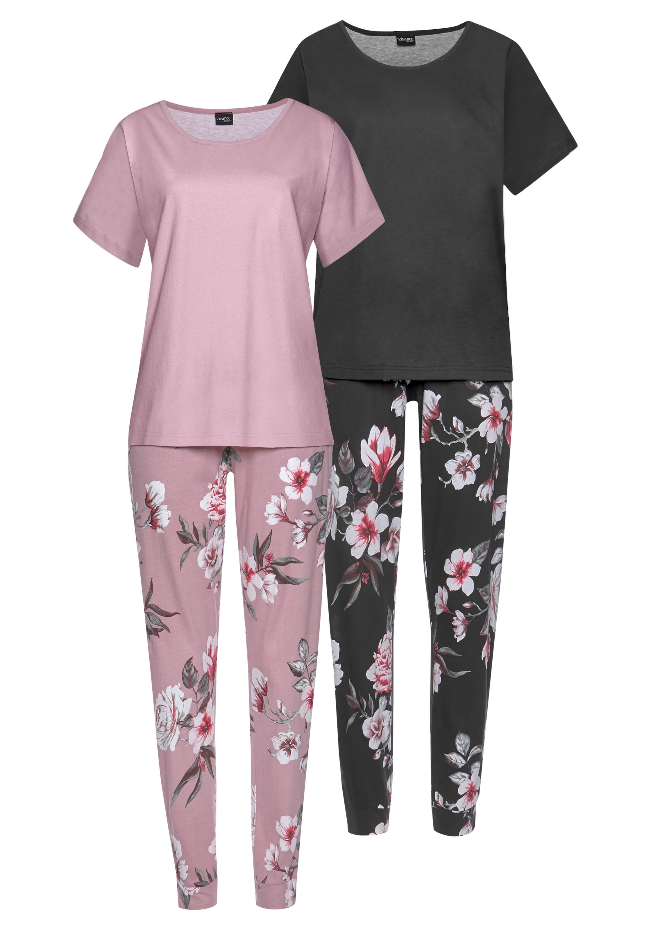Vivance Dreams Pyjama, (2 mit Blumendruck online Stück), kaufen