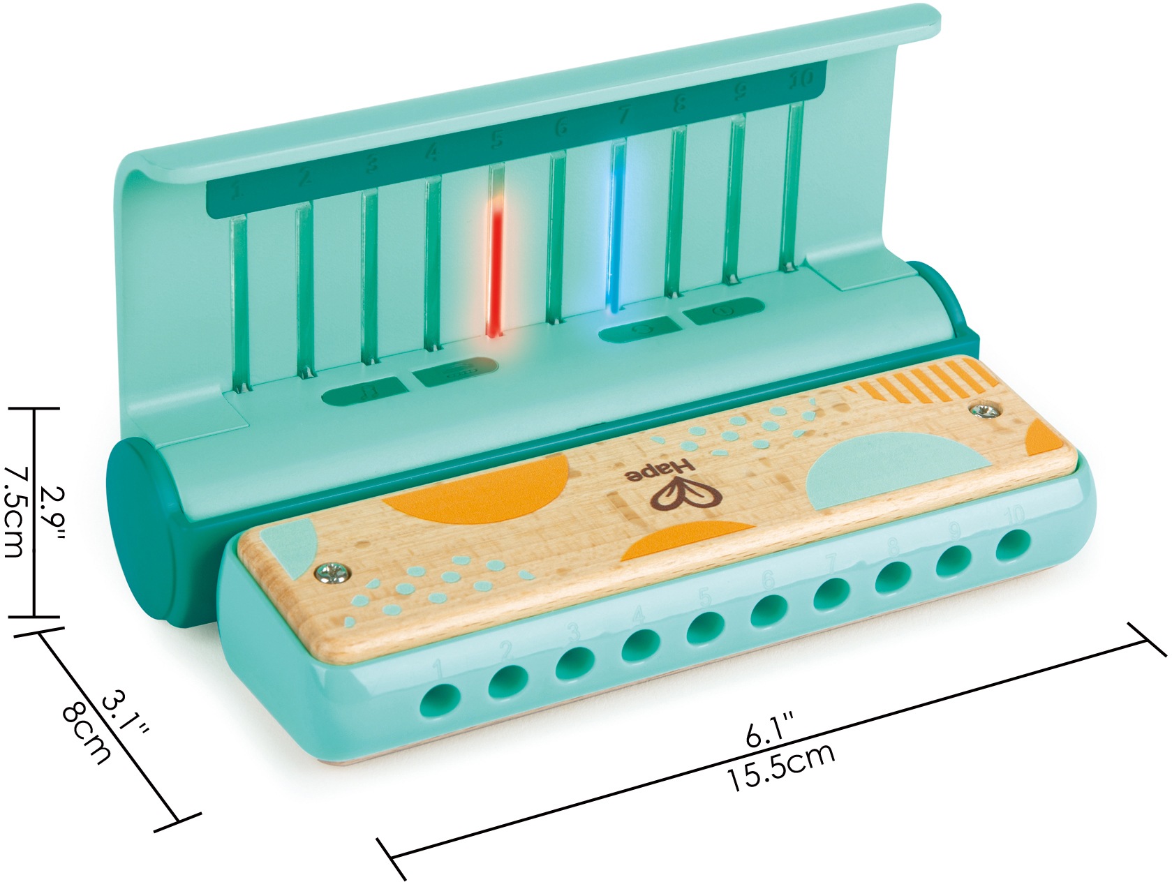 Hape Spielzeug-Musikinstrument »Leuchtende Lern-Harmonica«