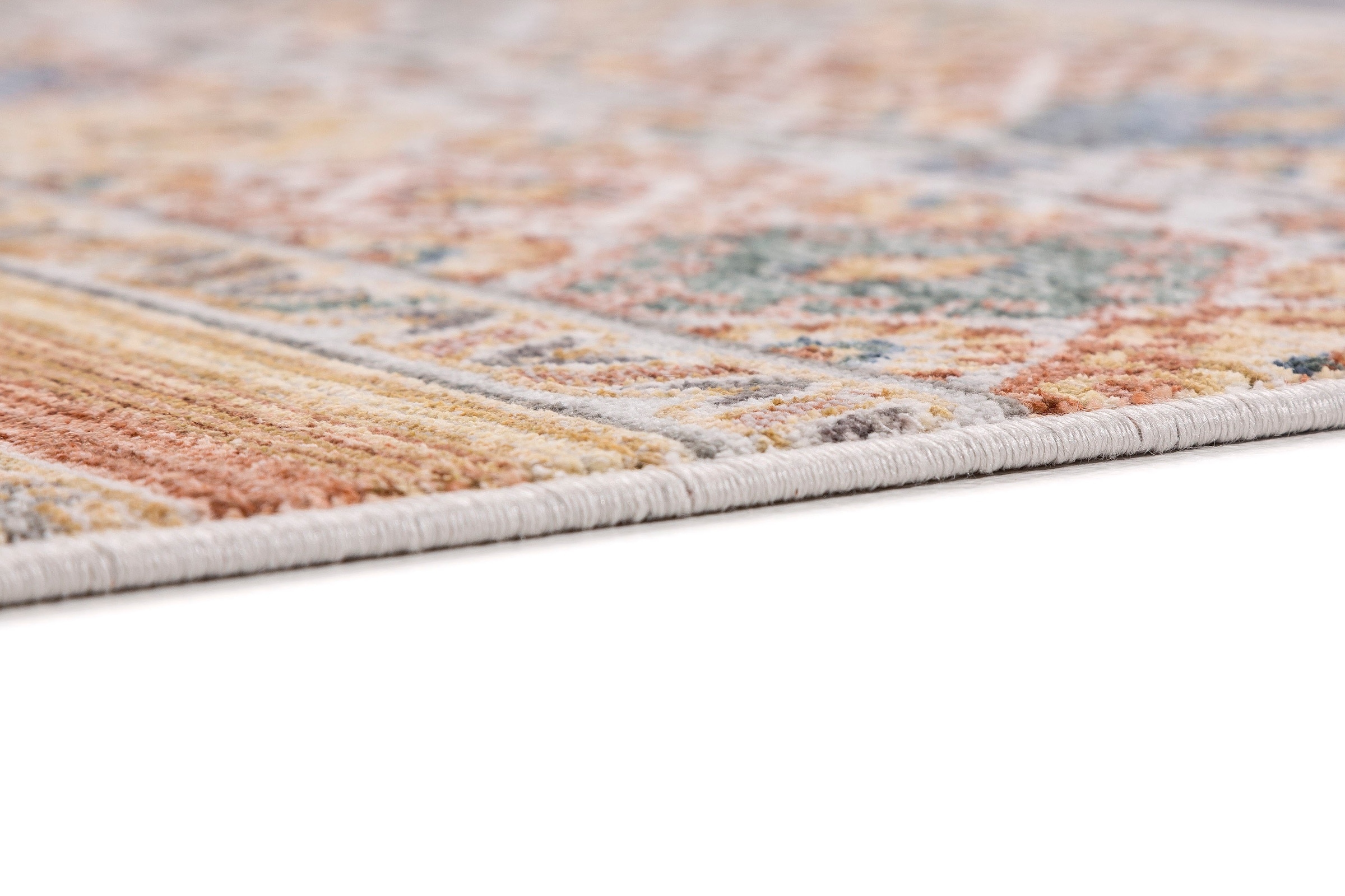 ASTRA Teppich »Calea 233«, rechteckig, 6 mm Höhe, Kurzflor mit Fransen, Hoch Tief Struktur, Wohnzimmer