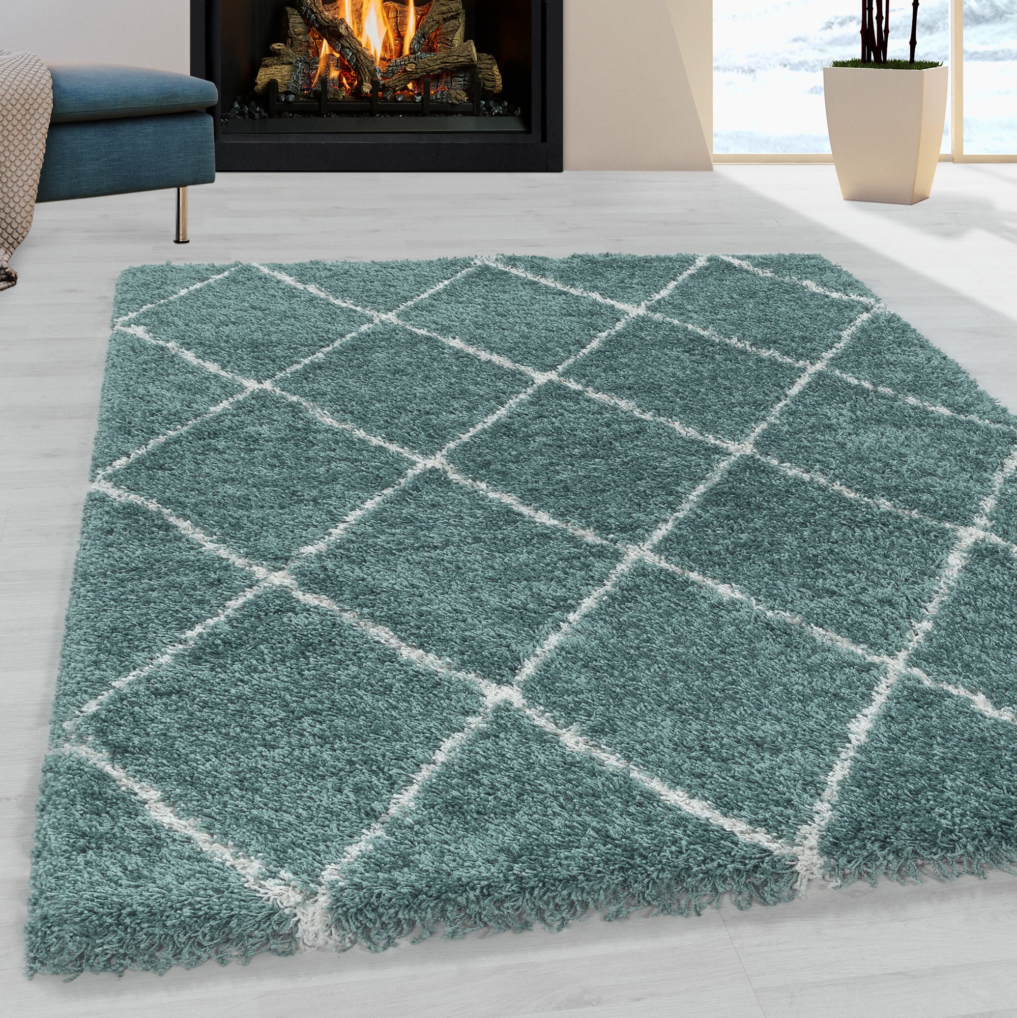 Ayyildiz Teppiche Hochflor-Teppich »ALVOR 3401«, rechteckig, 50 mm Höhe, Sh günstig online kaufen