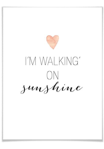 Poster »walking on sunshine«, Schriftzug, (1 St.)