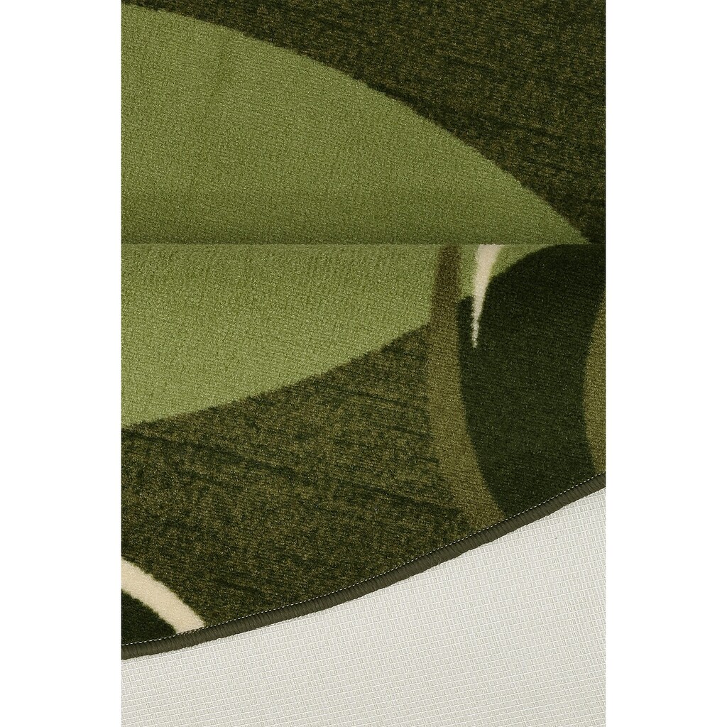 THEKO Teppich »Loures«, rund, 6 mm Höhe, Kurzflor, mit moderner Bordüre, ideal im Wohnzimmer & Schlafzimmer