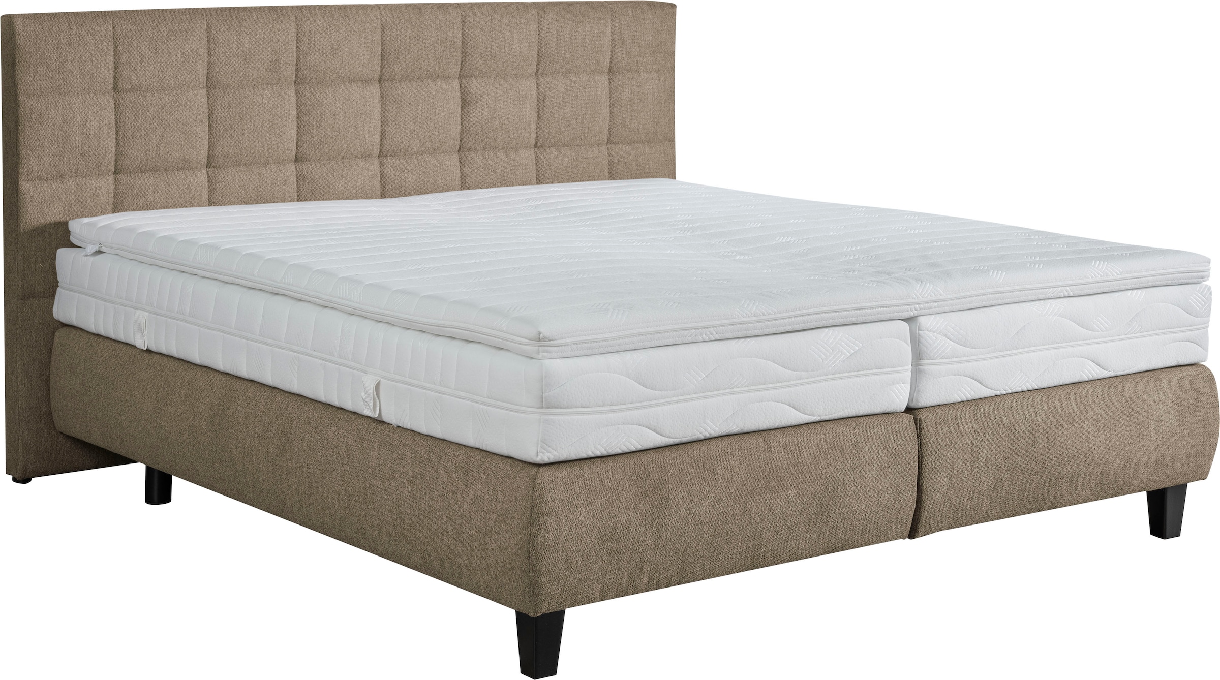 alina Boxspringbett »Edera«, Doppelbett wahlweise mit Topper, Liegefläche 180x200 cm, mit Steppung