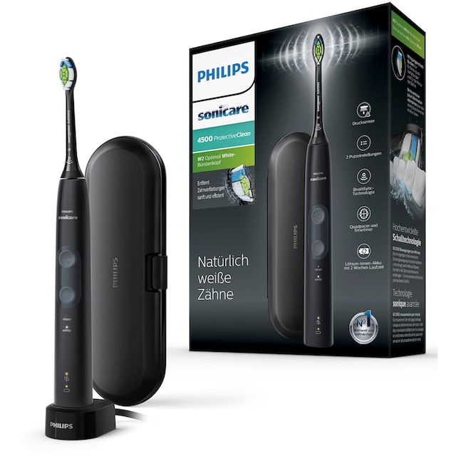 Philips Sonicare Elektrische Zahnbürste »ProtectiveClean 4500 HX6830/53«, 1 St. Aufsteckbürsten, mit Schalltechnologie, 2 Putzprogrammen, Reiseetui