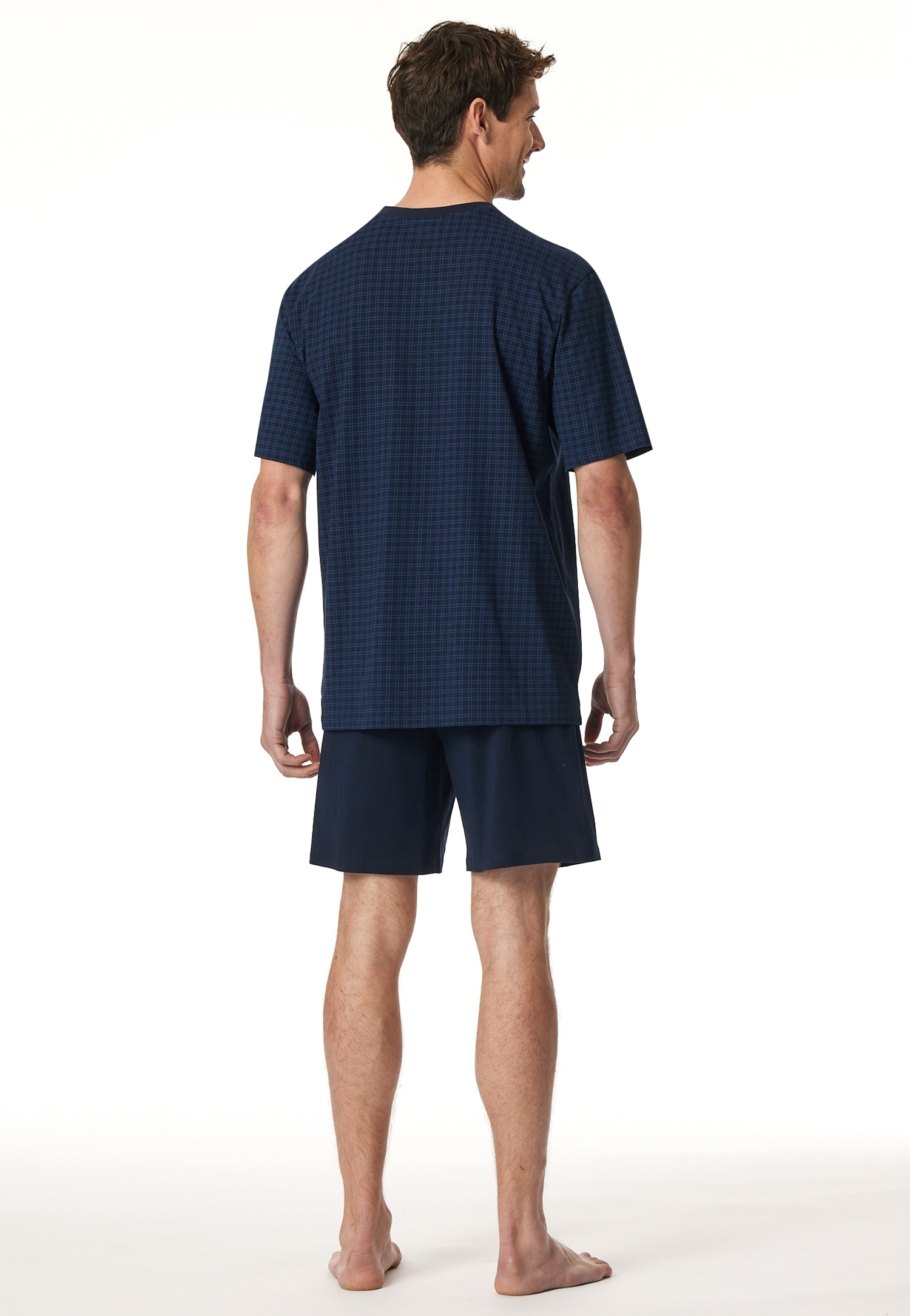 Schiesser Shorty »Comfort Essentials« 2 tlg. Brusttasche, V-Ausschnitt, Kurzarm, Baumwolle