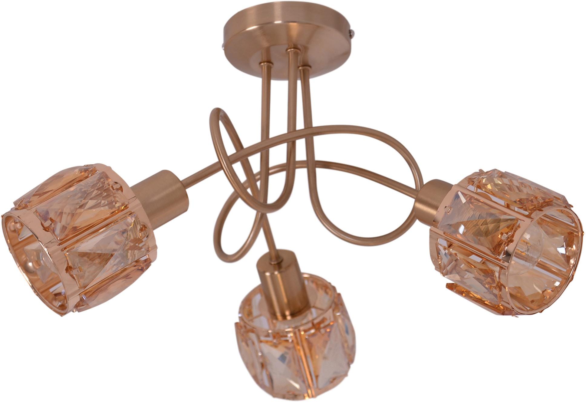 E14 40W, online kaufen Leuchtmittel F, 3 flammig-flammig, Gold Deckenleuchte »Josefa«, näve wechselbar, Energieeffizienzklasse: max. LED