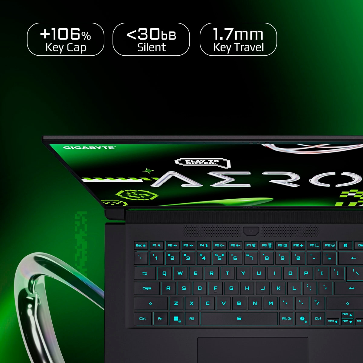 Gigabyte Gaming-Notebook »AERO X16 1VH93DEC64AH«, 40,6 cm, / 16 Zoll, AMD, Ryzen™ AI 7, GeForce RTX 5060, 1000 GB SSD