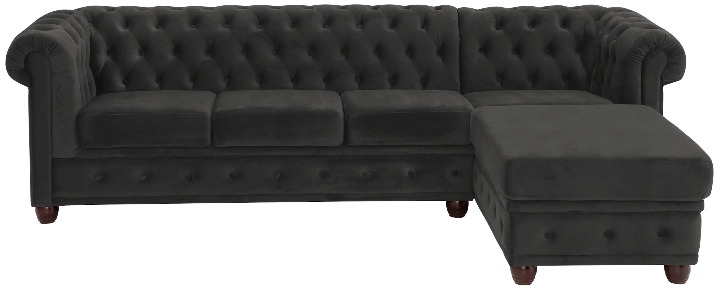 Home affaire Chesterfield-Sofa »New Castle L-Form«, hochwertige Knopfheftun günstig online kaufen