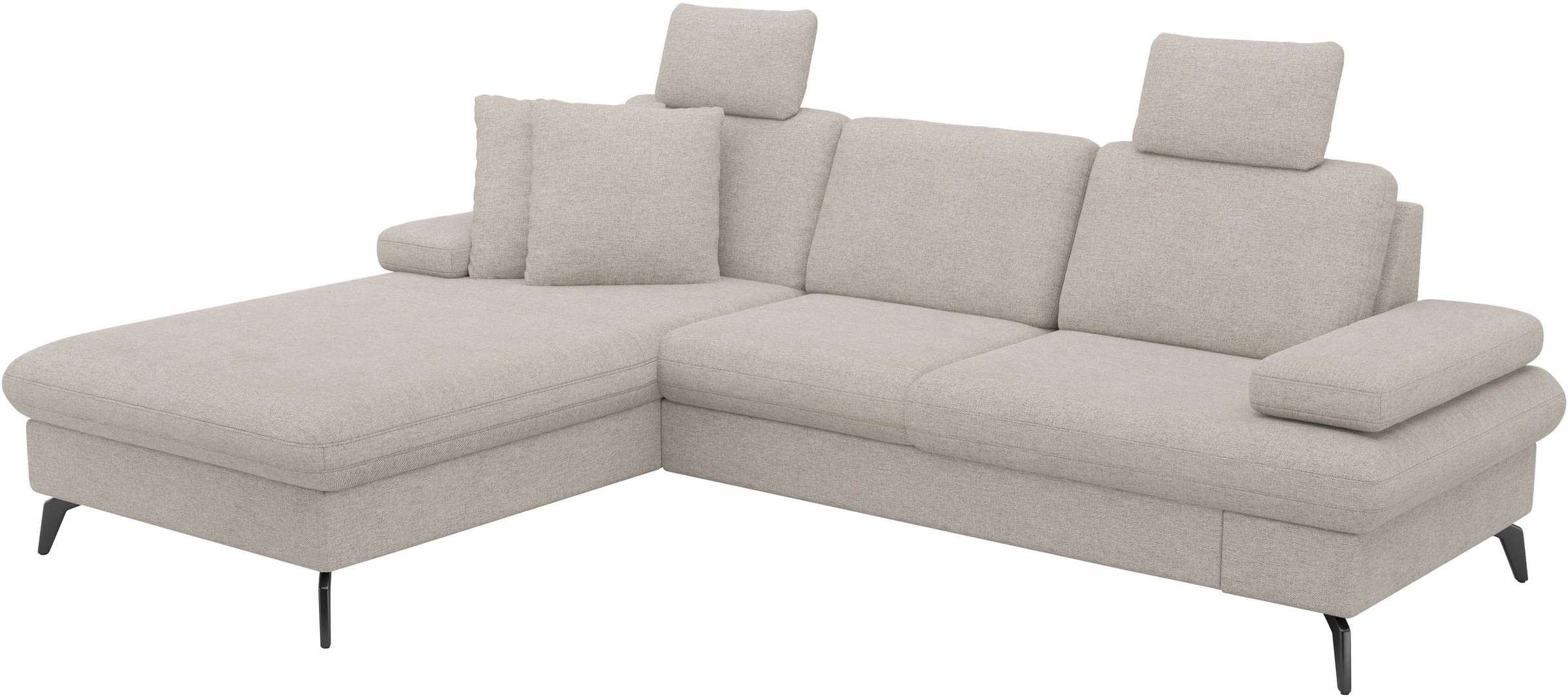 sit&more Ecksofa »Morris Jubi L-Form«, inkl. Armteilfunktion und 1 Zierkissen, wahlweise mit Bettfunktion