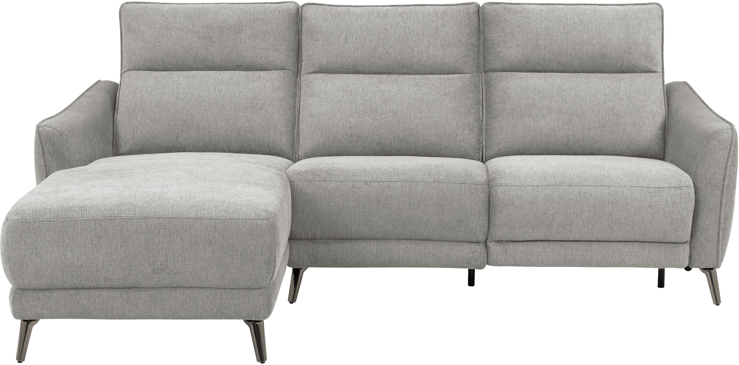 INOSIGN Ecksofa »TAYLER 3-Sitzer, L-Form (Breite 239cm), elektr. Relaxfunktion, USB A/C«, und Recamiere, Liegefunktion durch Recliner, Federkernpolsterung