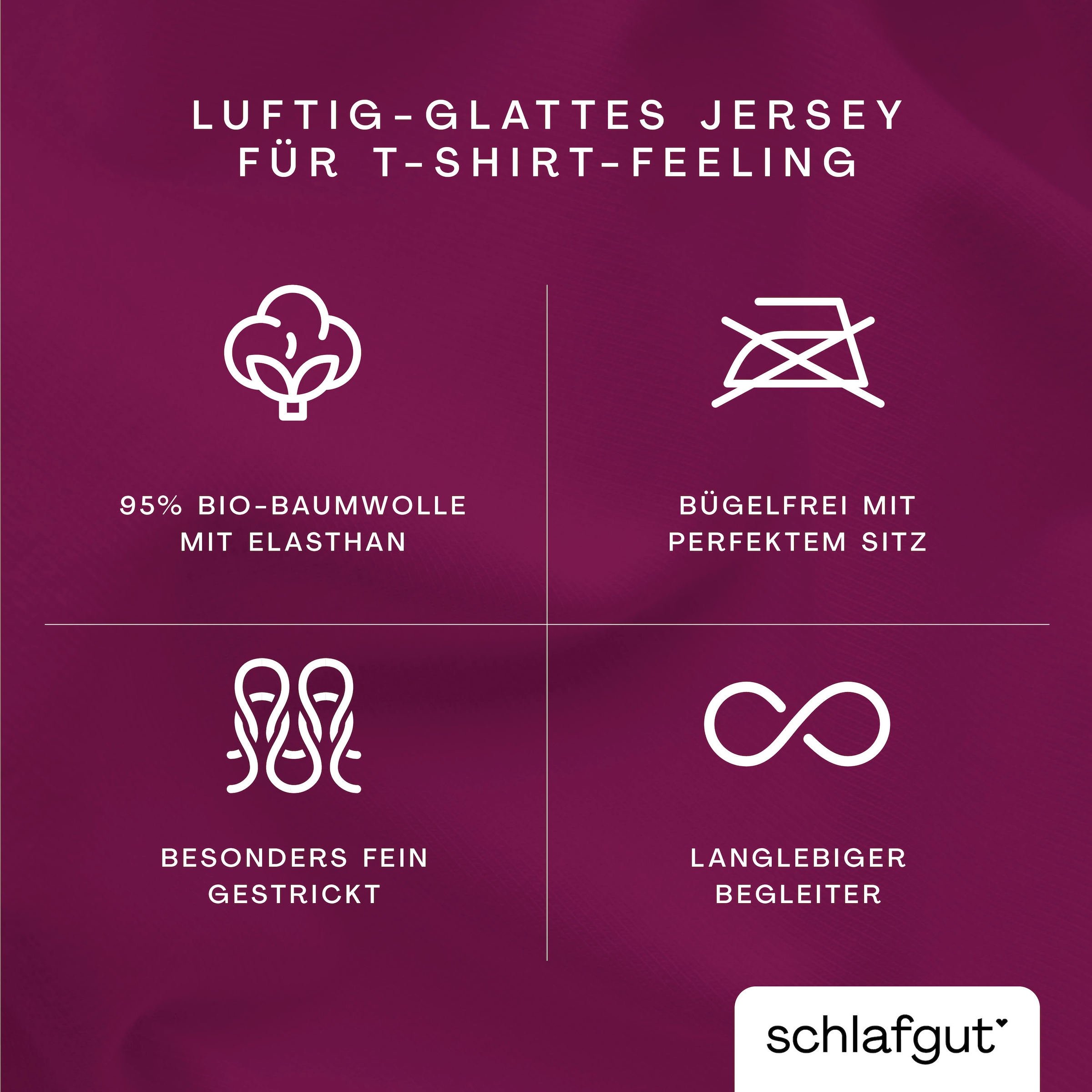 Schlafgut »Premium Bettbezug Knitted Jersey (1 St)« Ton-in-Ton Reißverschluss, Bio-Baumwolle mit Elasthan, Uni, OEKO Tex