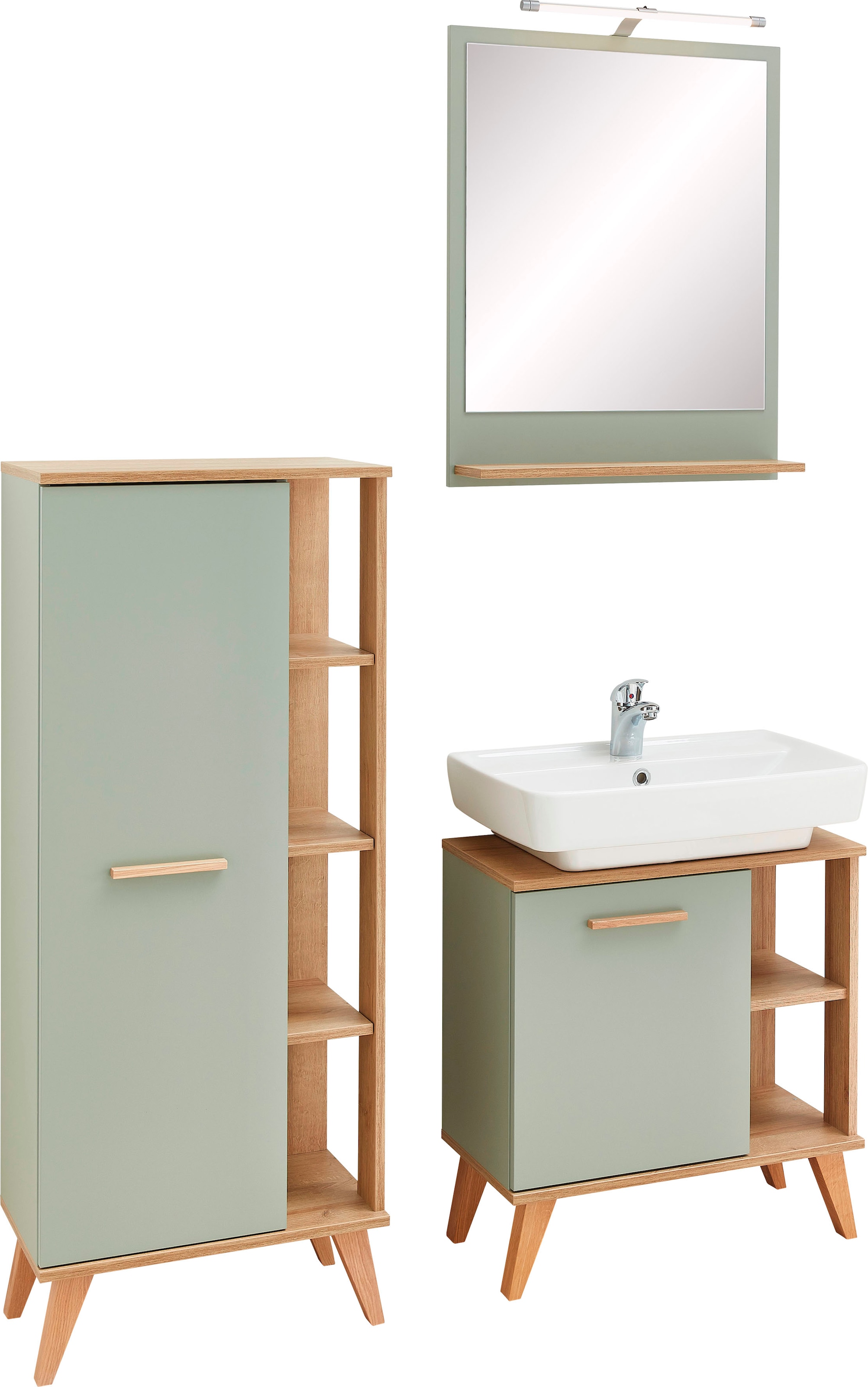 PELIPAL Badmöbel-Set »Quickset 963«, (3 St.), Breite 60 cm, Spiegel,  Midischrank und Waschbeckenunterschrank online kaufen
