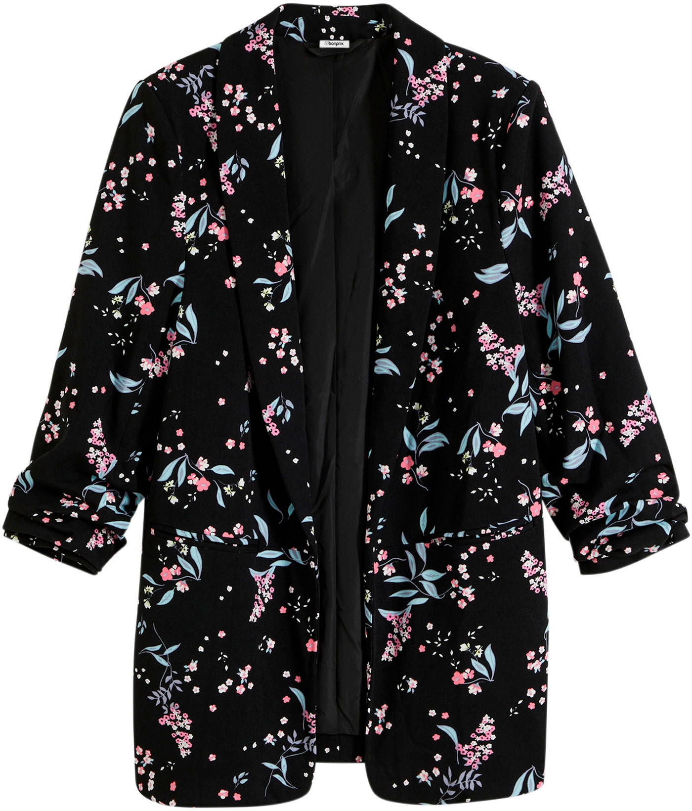 bonprix Longblazer »Longblazer« moderner Look, mit Reverskragen, 3/4-Ärmel, bequeme Passform