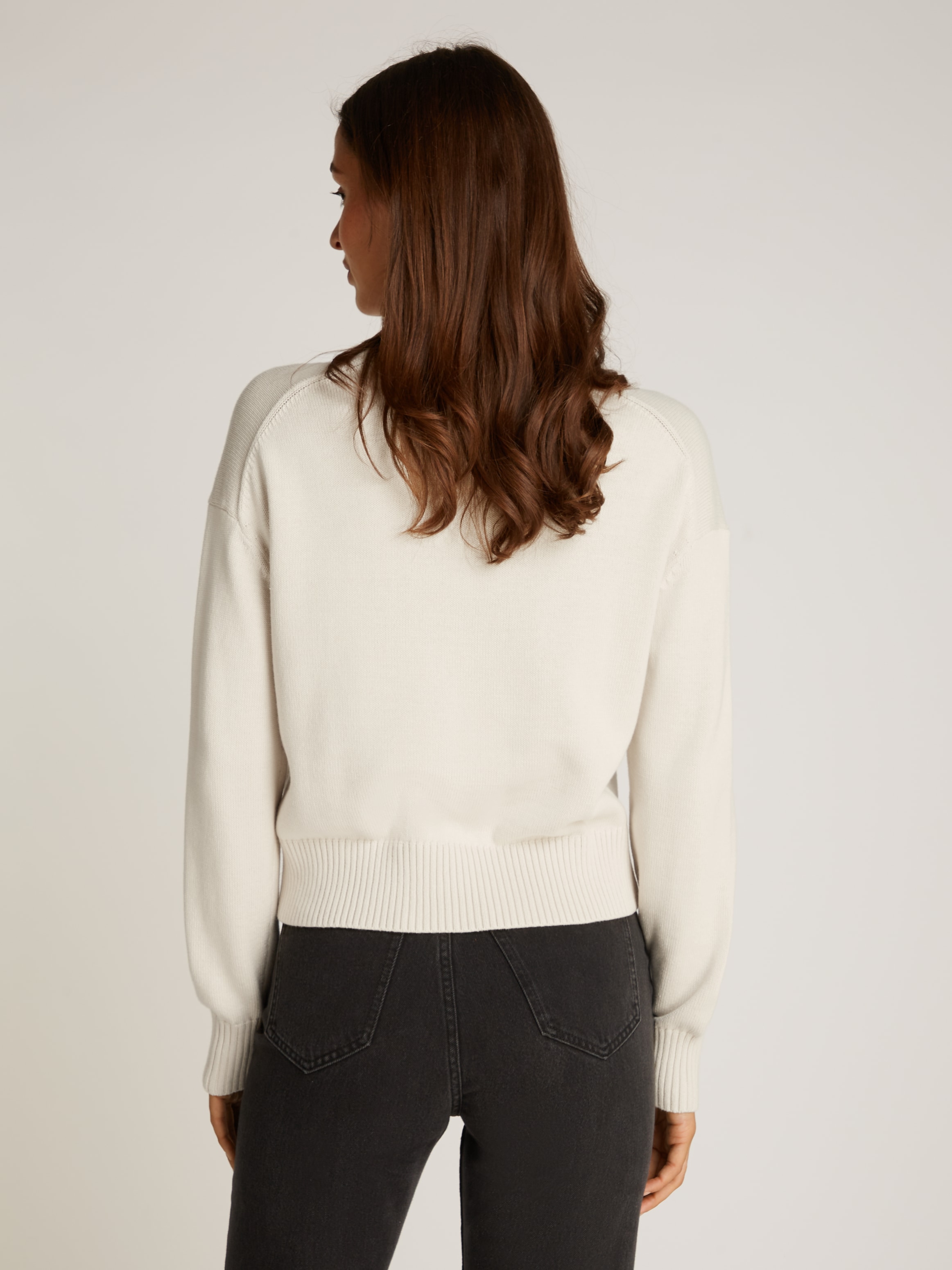 Calvin Klein Jeans Rundhalspullover »MONOGRAM EMBRO CREWNECK SWEATER«, mit Logostickerei
