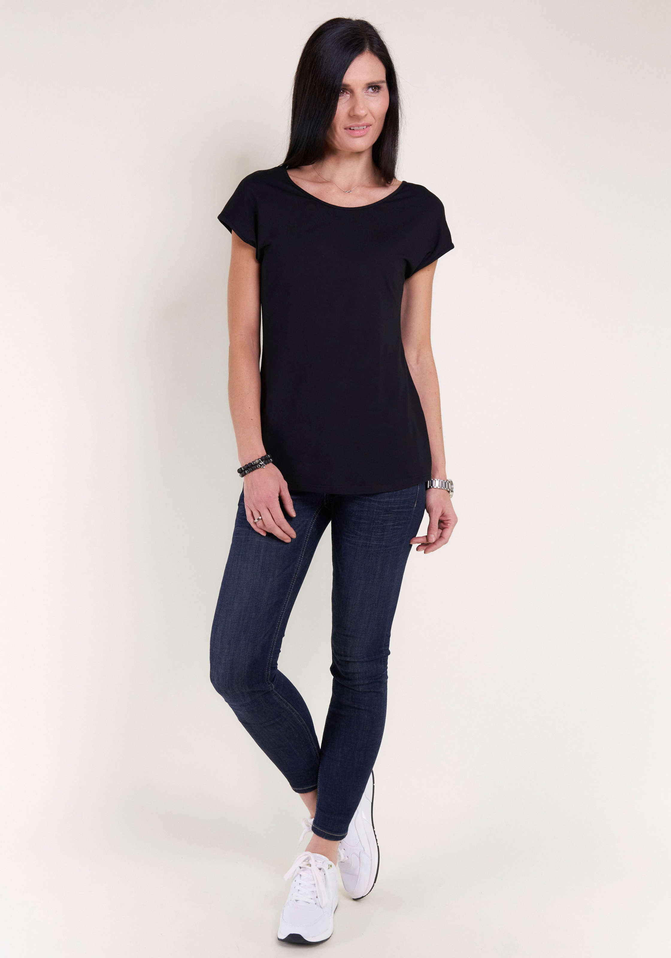 Seidel Moden T-Shirt mit V- oder rundem Ausschnitt, MADE IN GERMANY