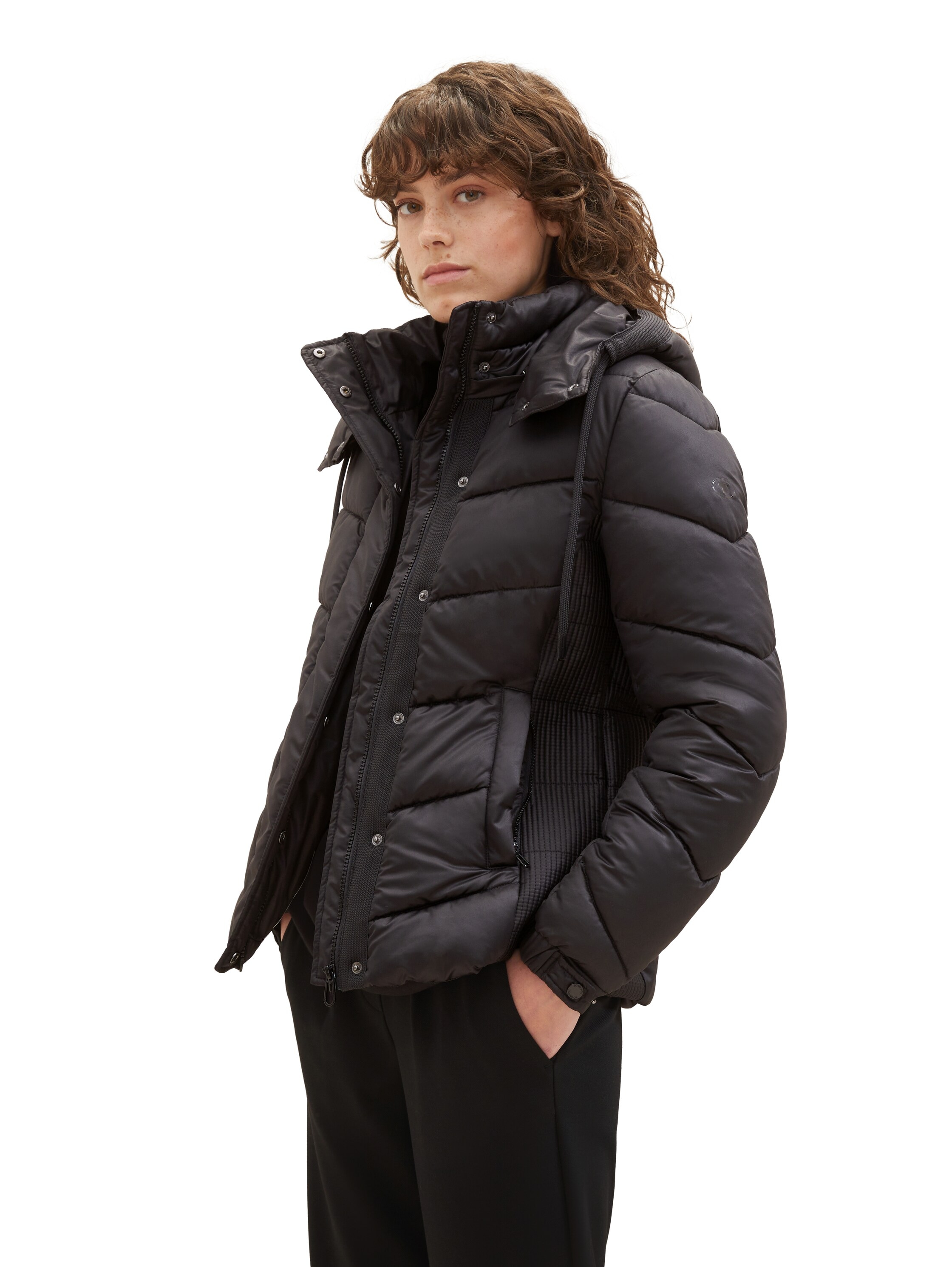 TOM TAILOR Steppjacke, mit Kapuze, mit recyceltem Polyester