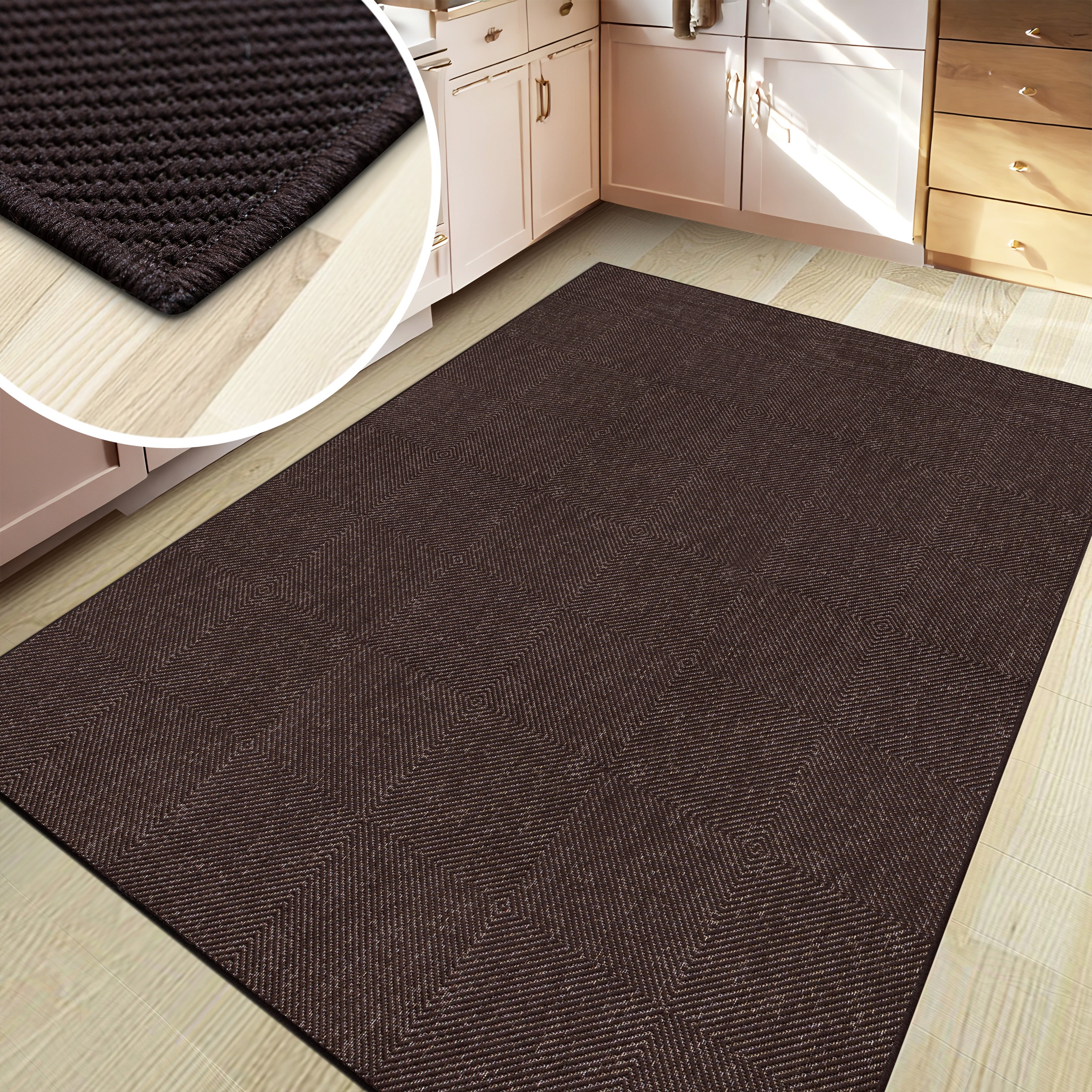 my home Teppich »Anna, auch als Läufer erhältlich«, rechteckig, 3 mm Höhe, In- und Outdoor geeignet, Sisal-Optik, Wetterfest & UV-beständig