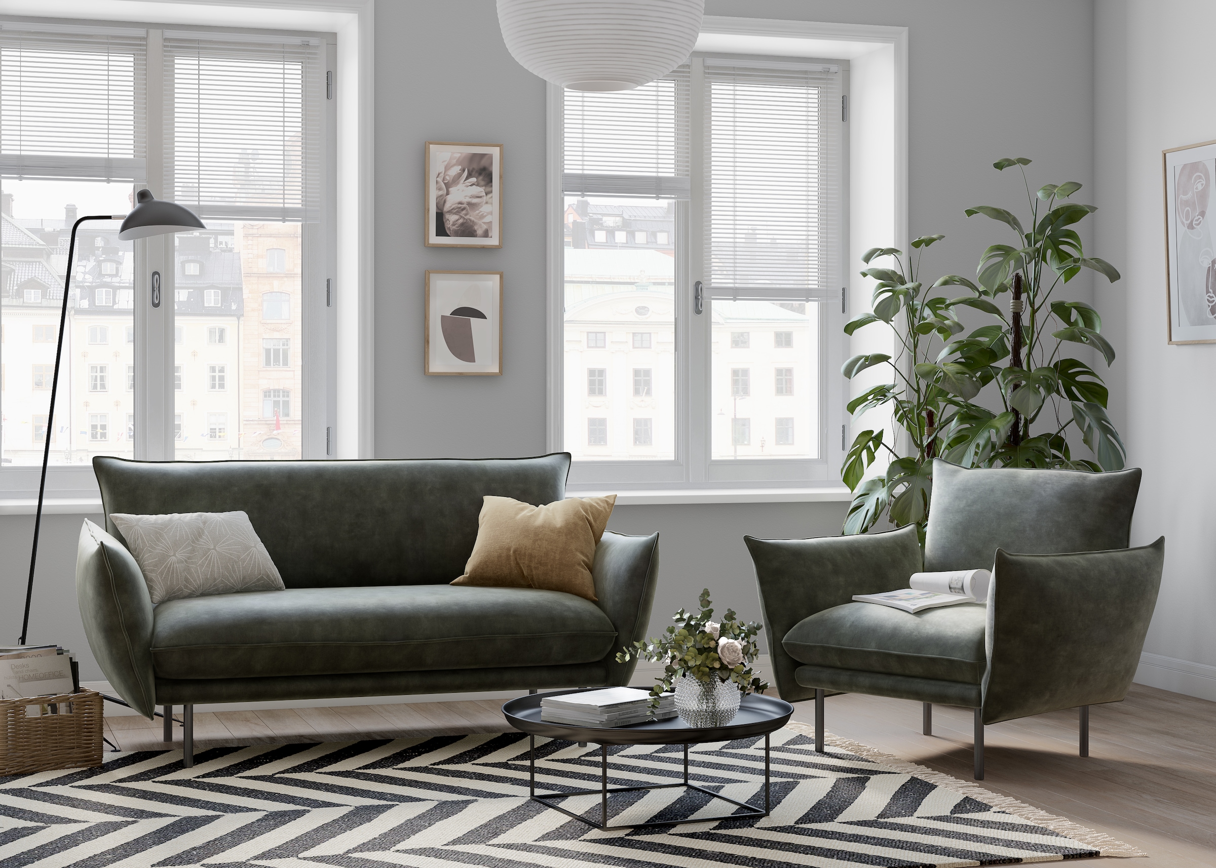 andas Sessel »Stine Cocktailsessel«, Besonderes Design durch Kissenoptik und Keder, by Morten Georgsen