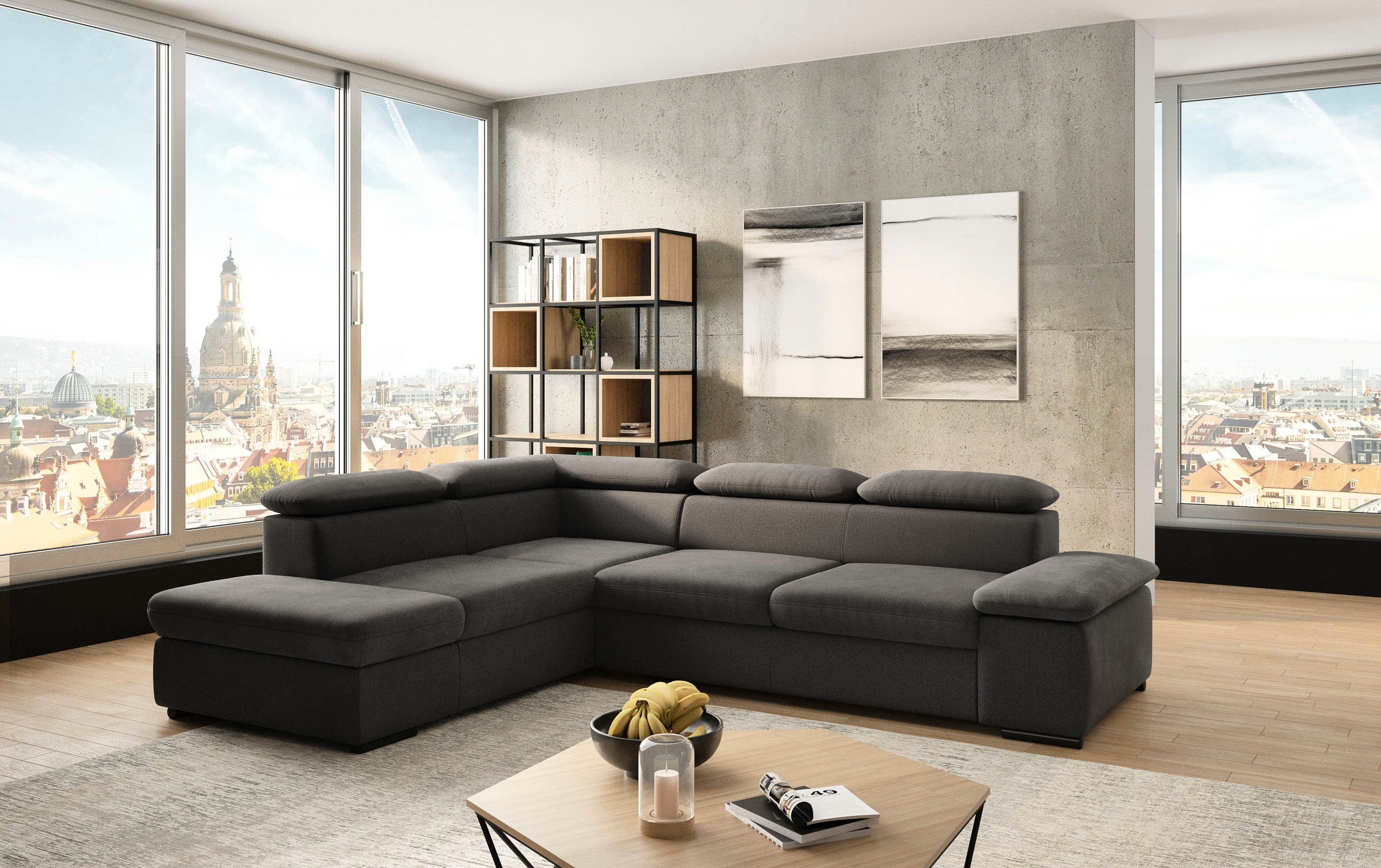 sit&more Ecksofa »Alcudia L-Form«, mit Armteilverstellung, optional Kopfteilverstellung und Bettfunktion